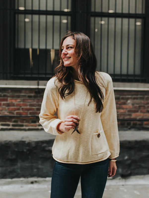 Cotton Pocket Roll-Neck Sweater