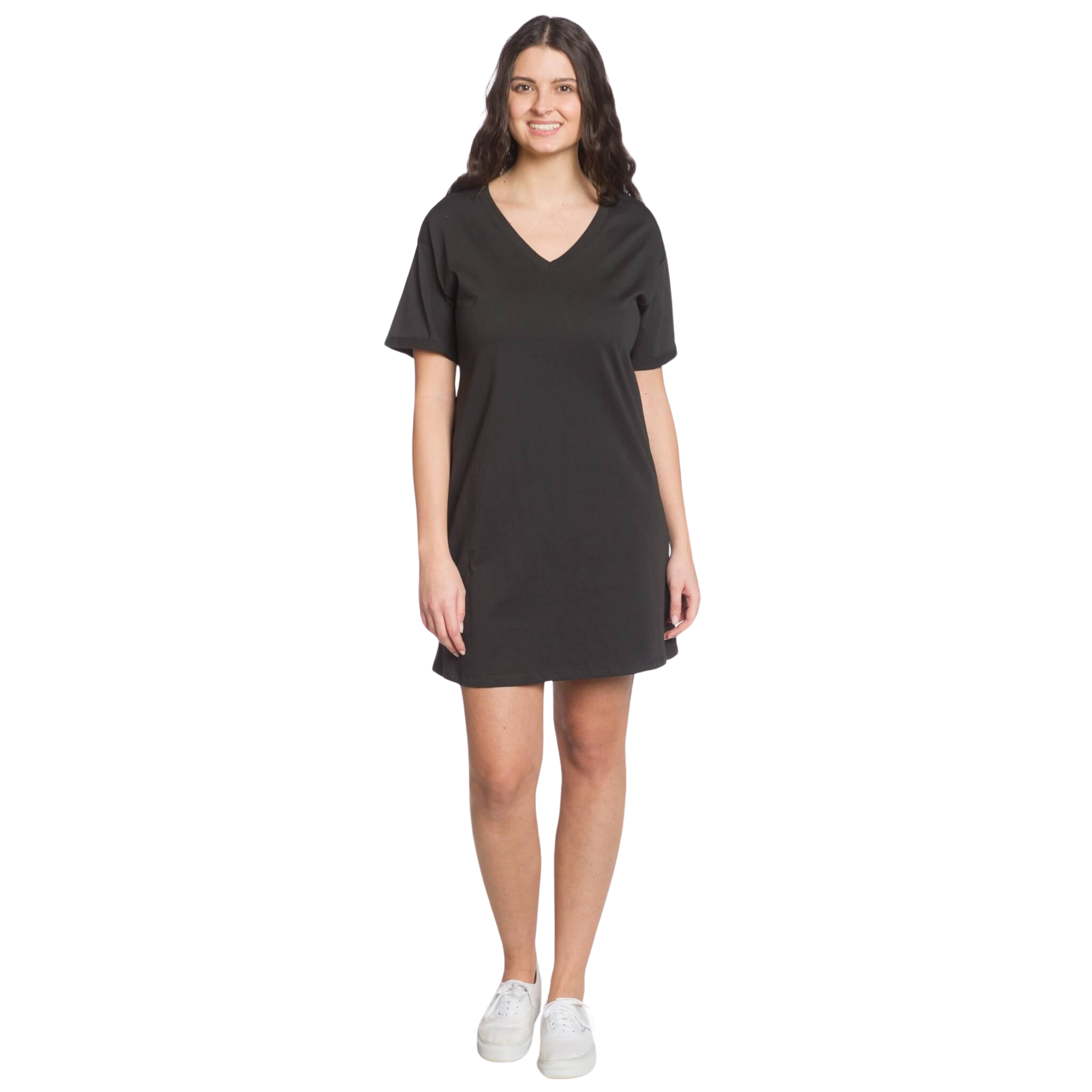 Short Sleeved V-Neck Dress