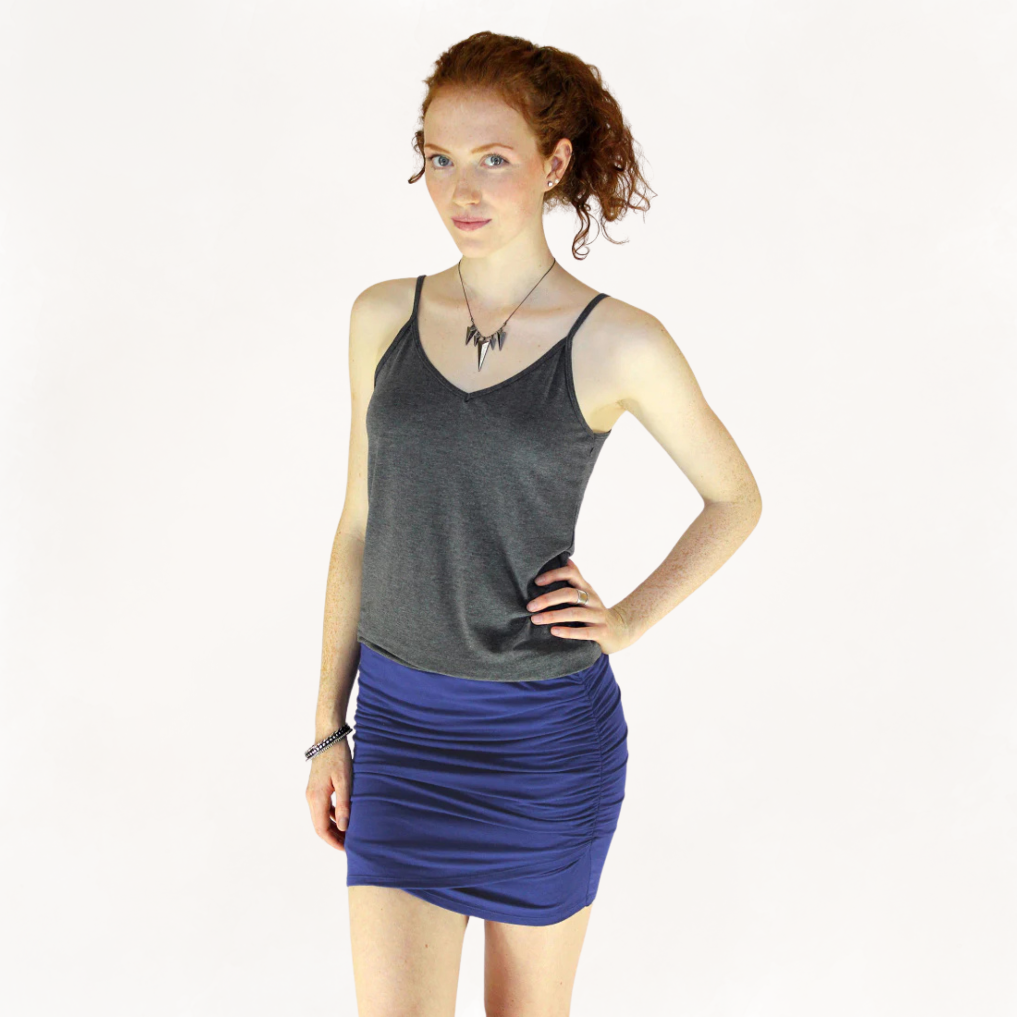 Ruched Mini Skirt