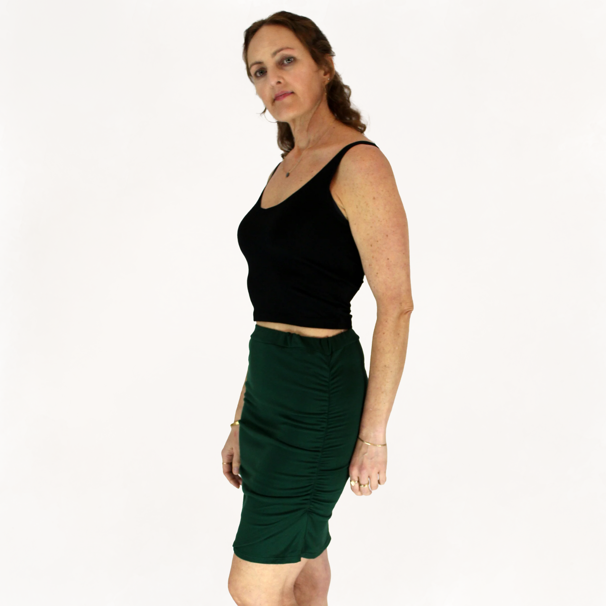 Ruched Mini Skirt