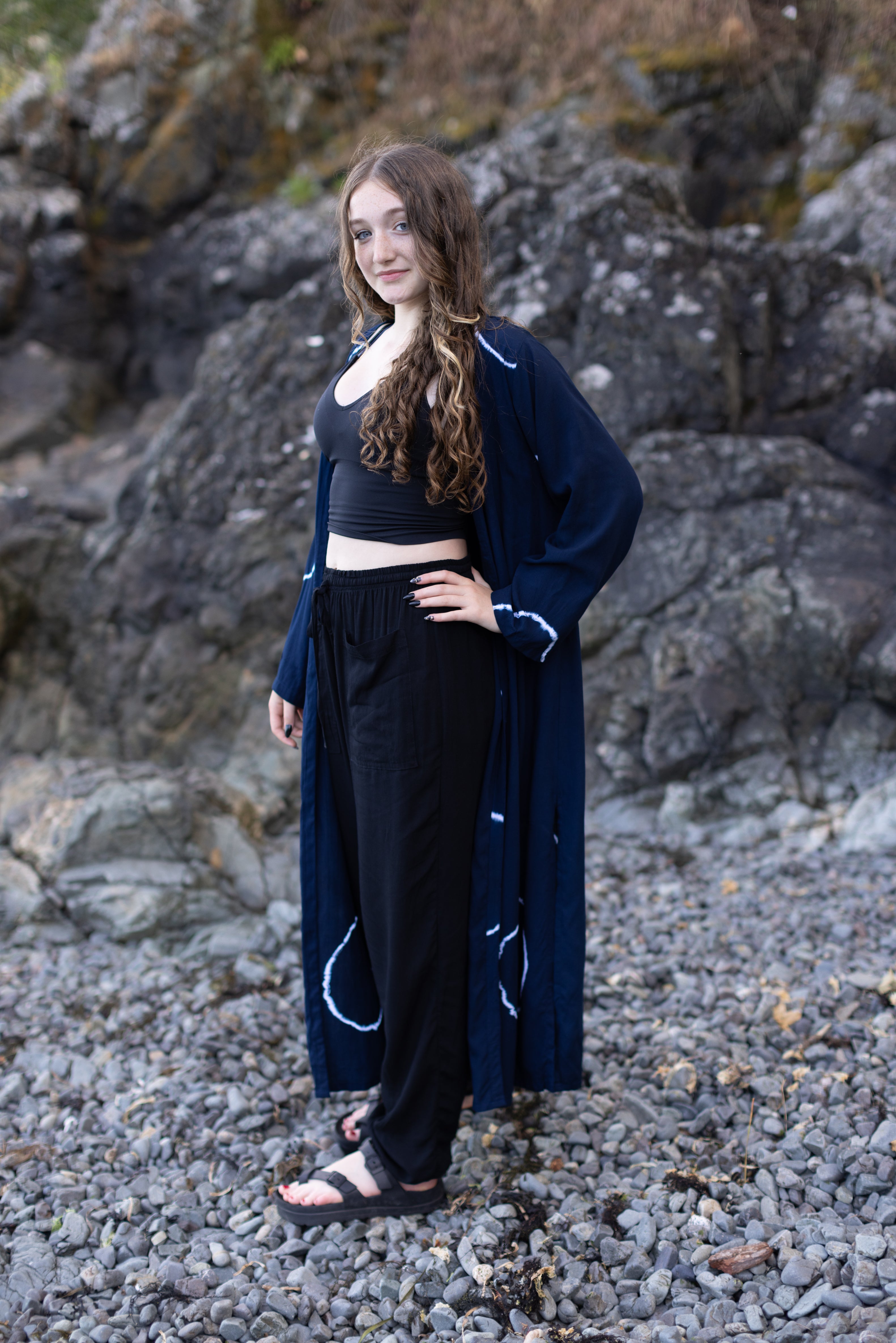 Shibori Mega Duster - Circle Print