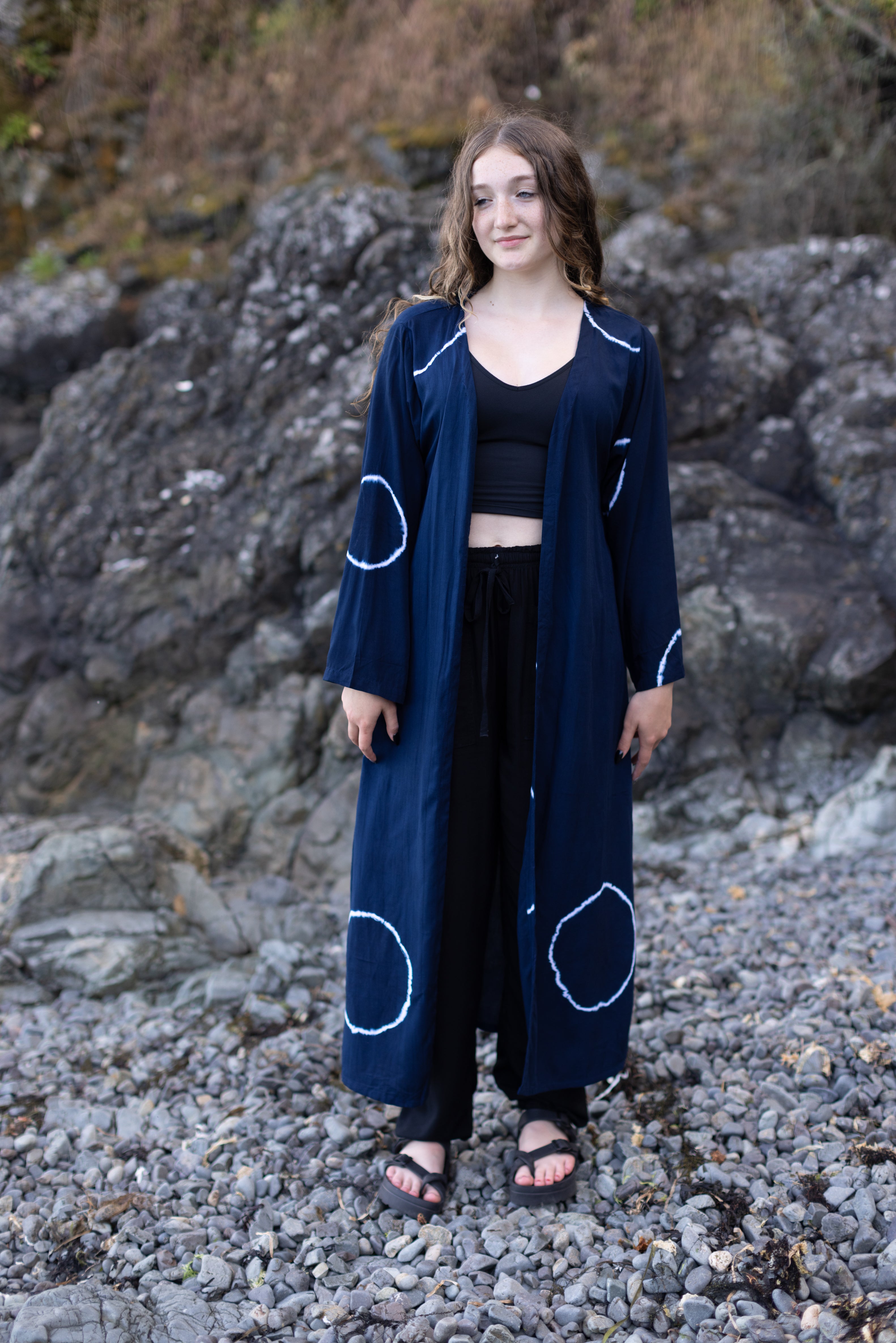 Shibori Mega Duster - Circle Print