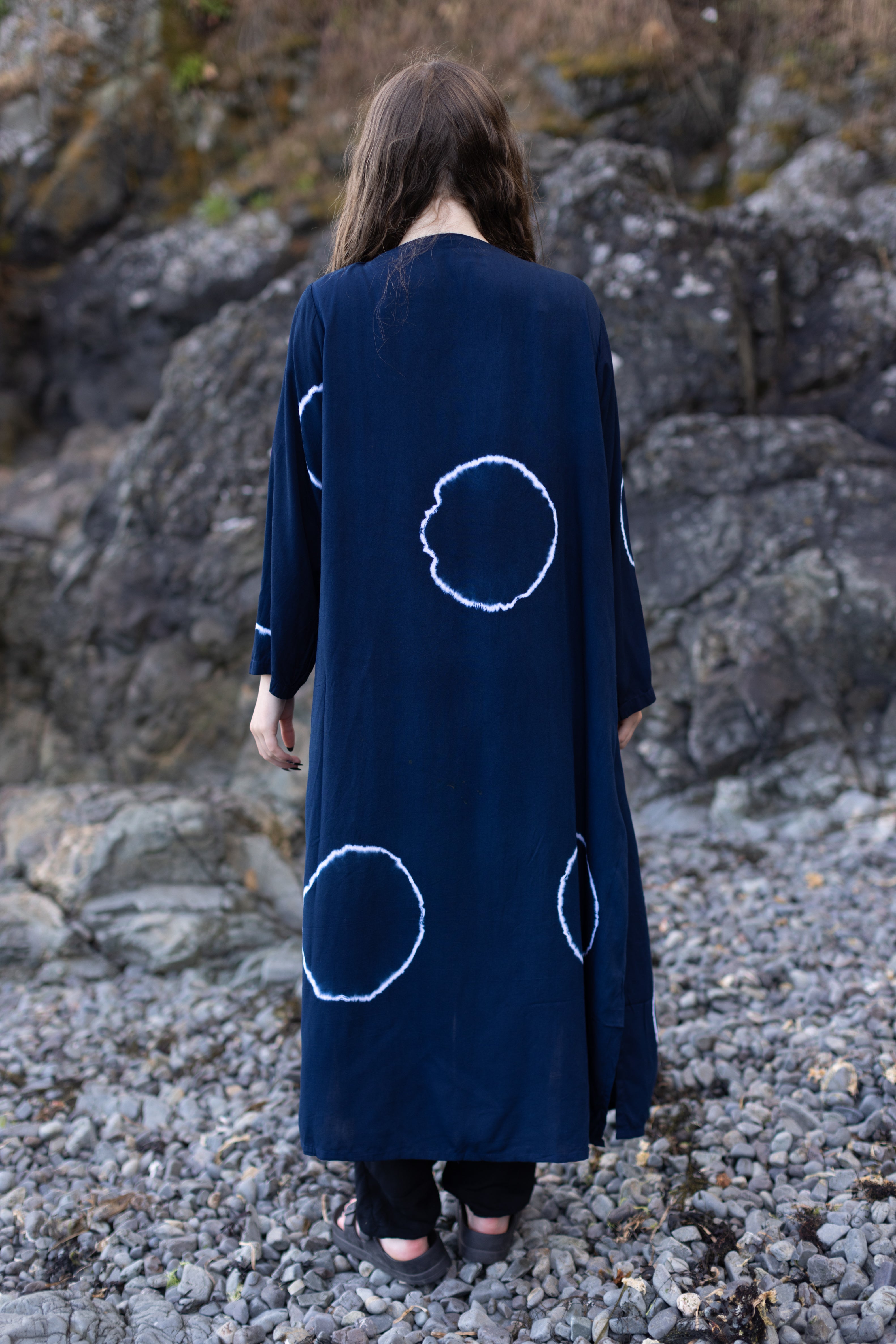 Shibori Mega Duster - Circle Print