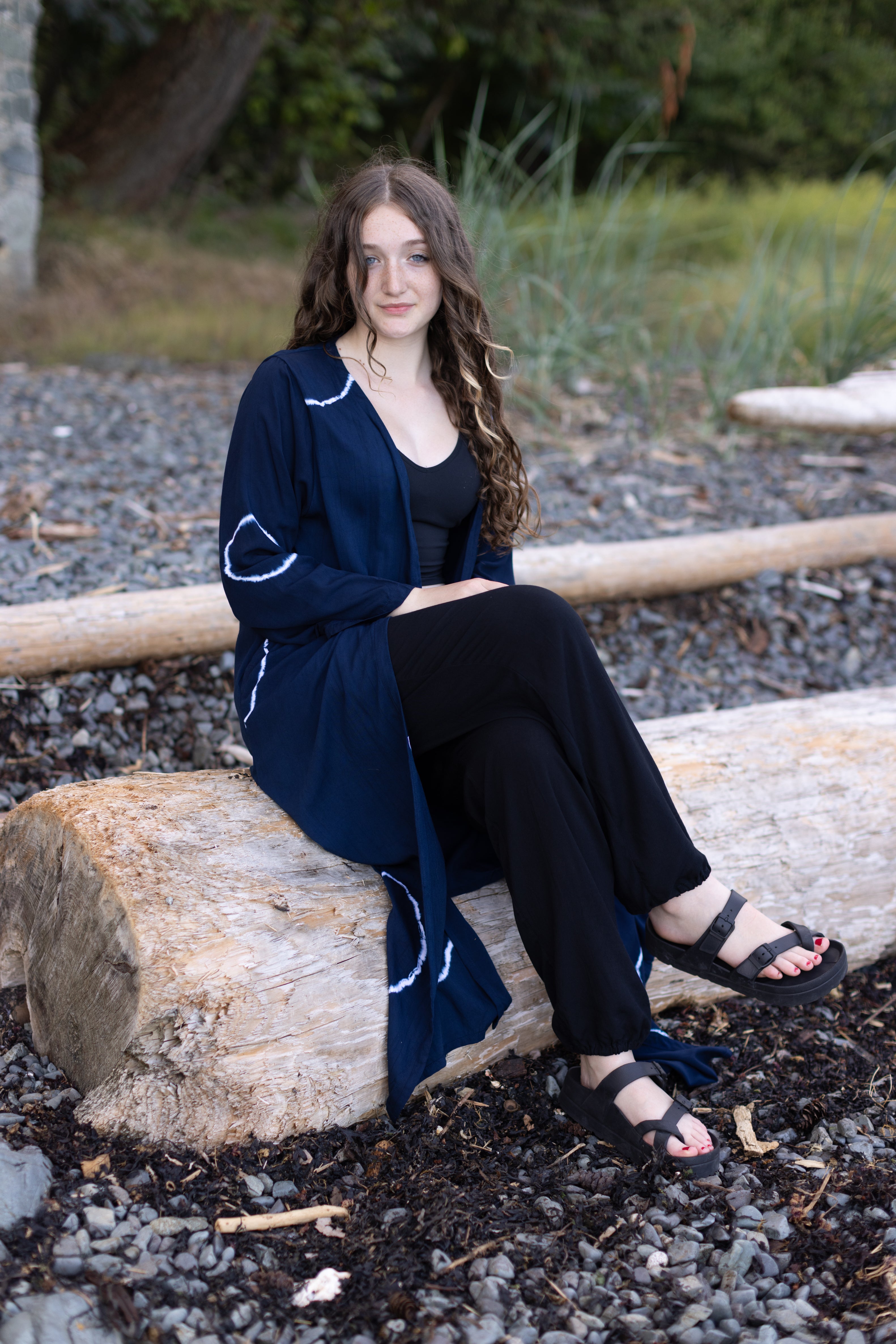 Shibori Mega Duster - Circle Print