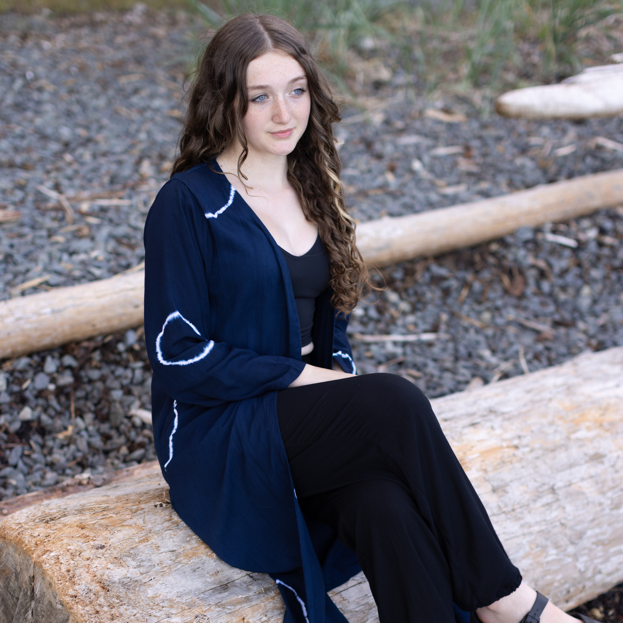 Shibori Mega Duster - Circle Print