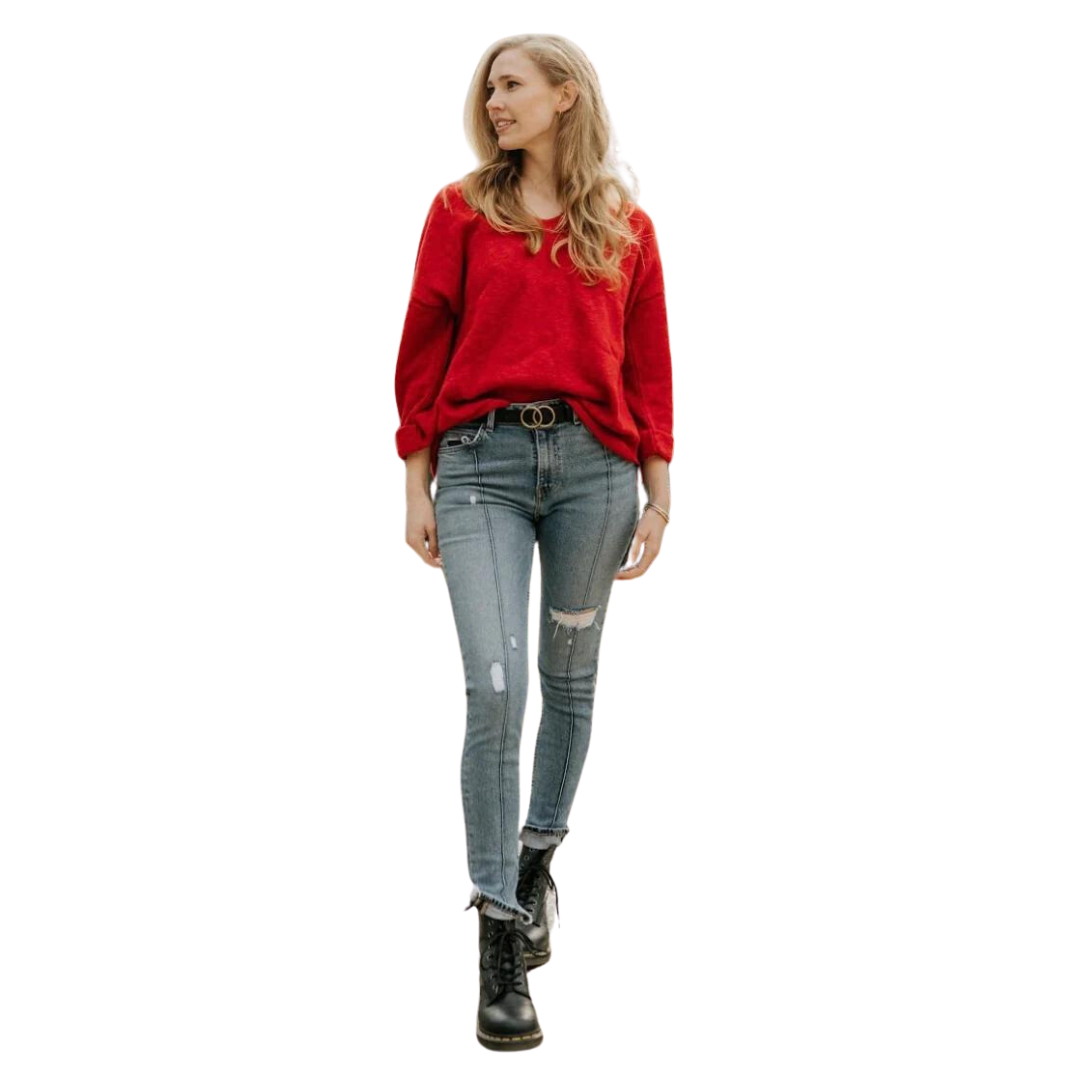 Cotton V-Neck Sweater