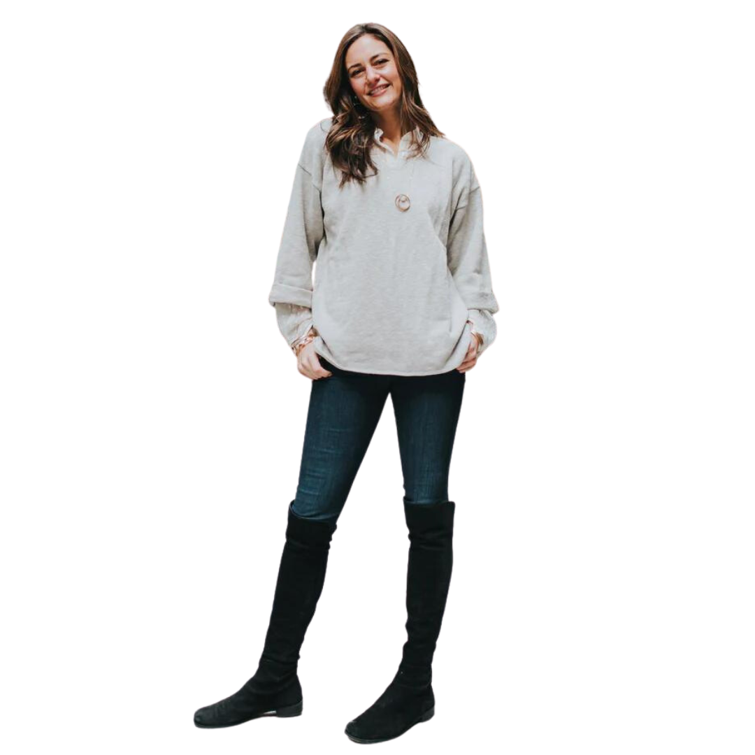 Cotton V-Neck Sweater