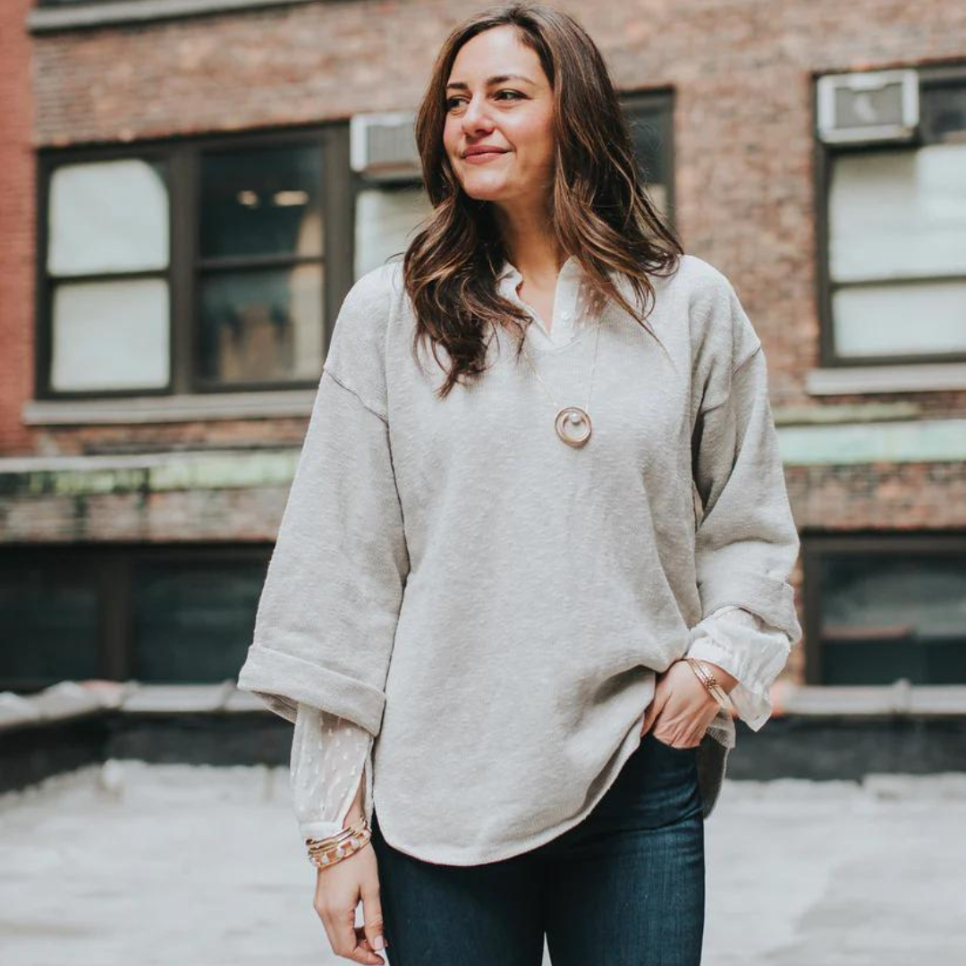 Cotton V-Neck Sweater