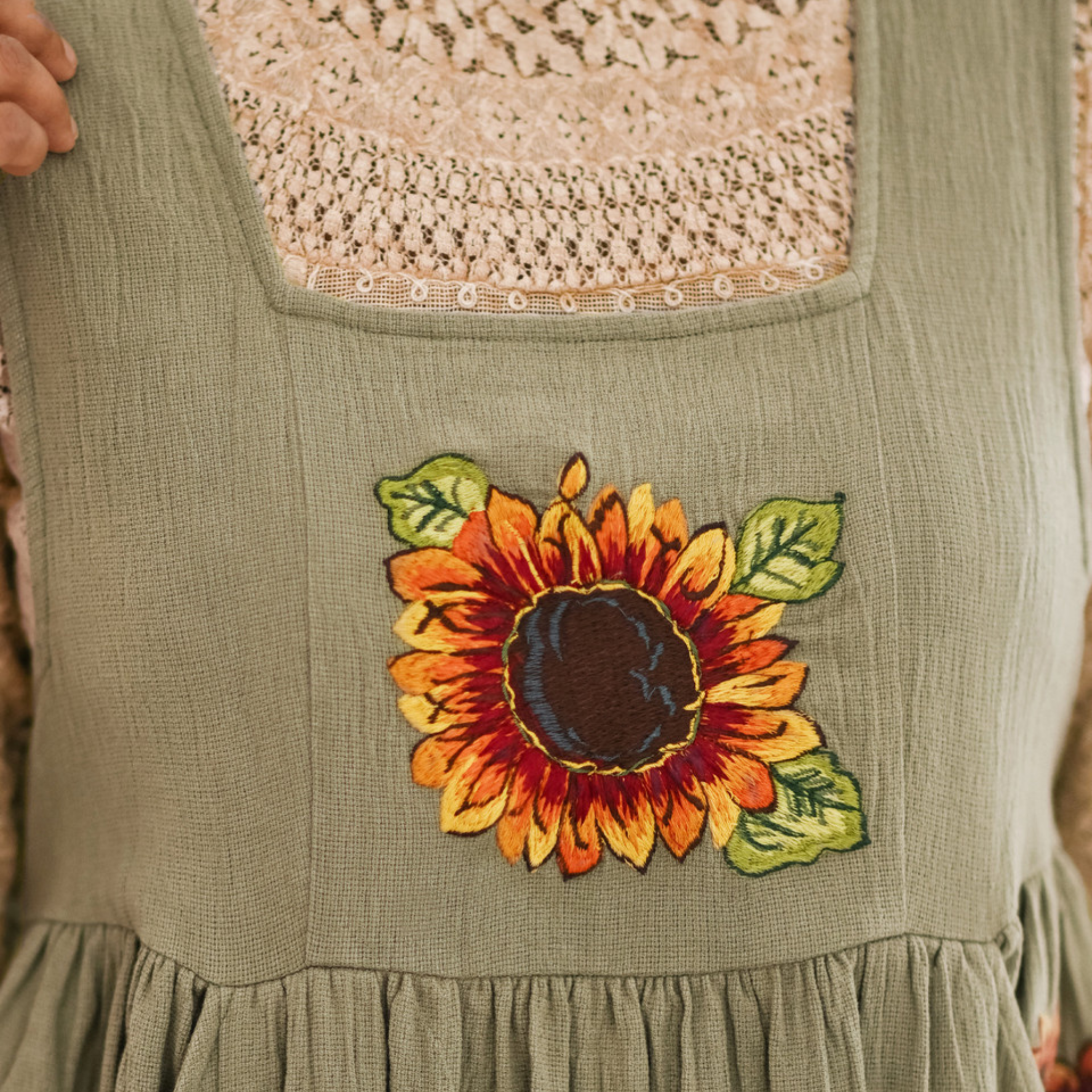 Sunflower Pinafore Dress