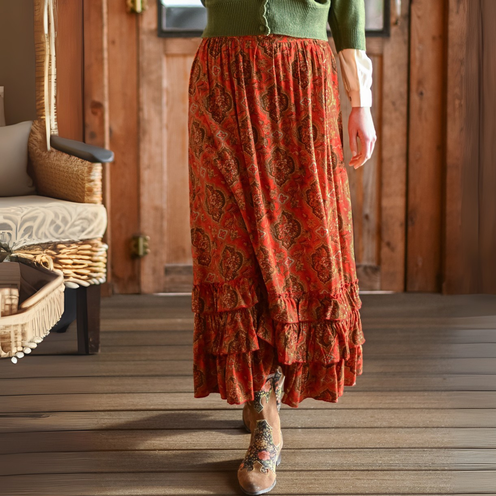 Floral Medallion Skirt