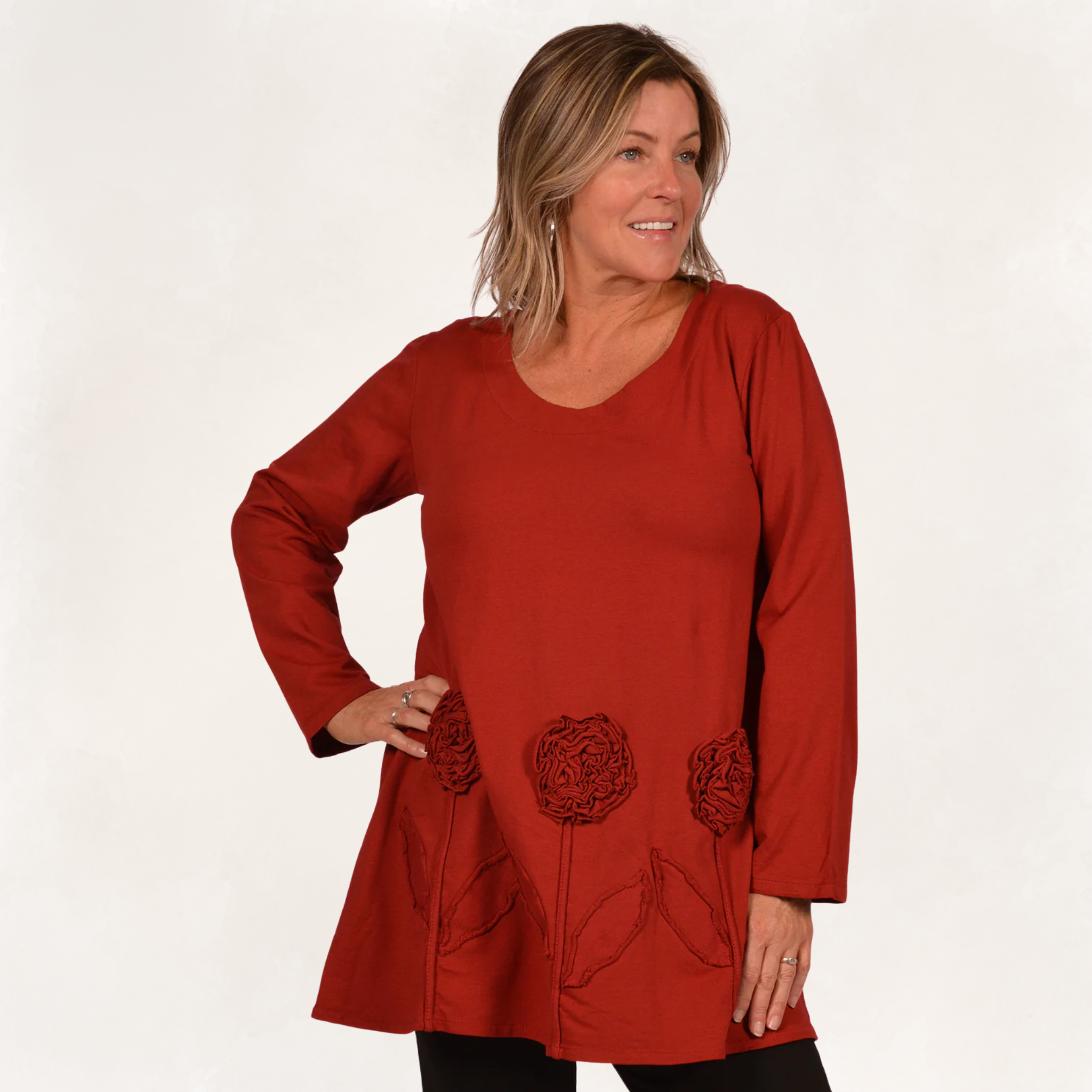 Rose Applique Tunic