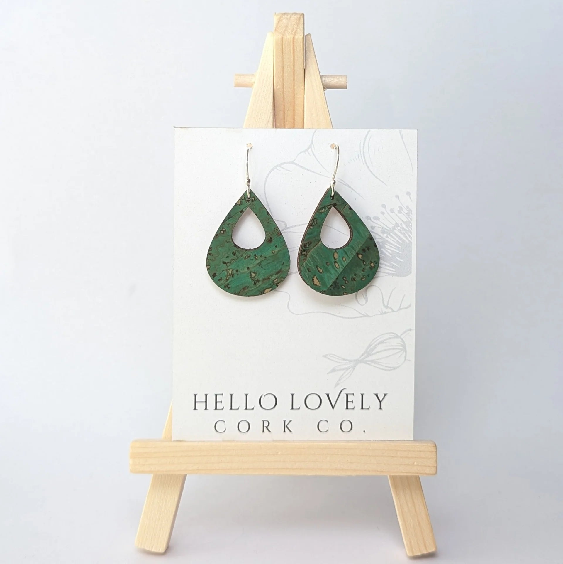Cork Earrings - Small Teardrop