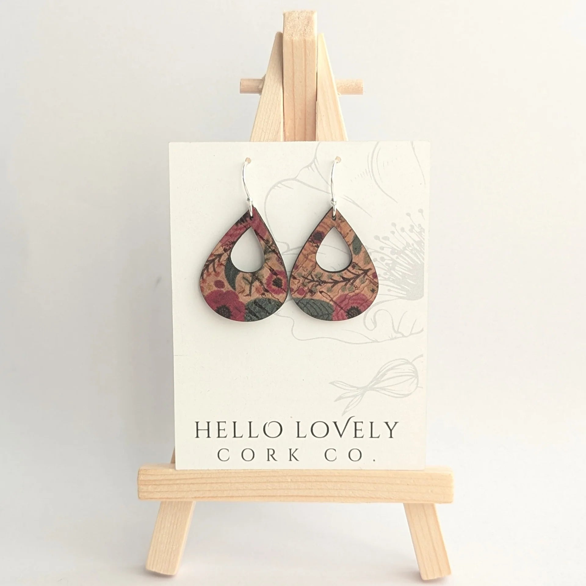 Cork Earrings - Small Teardrop