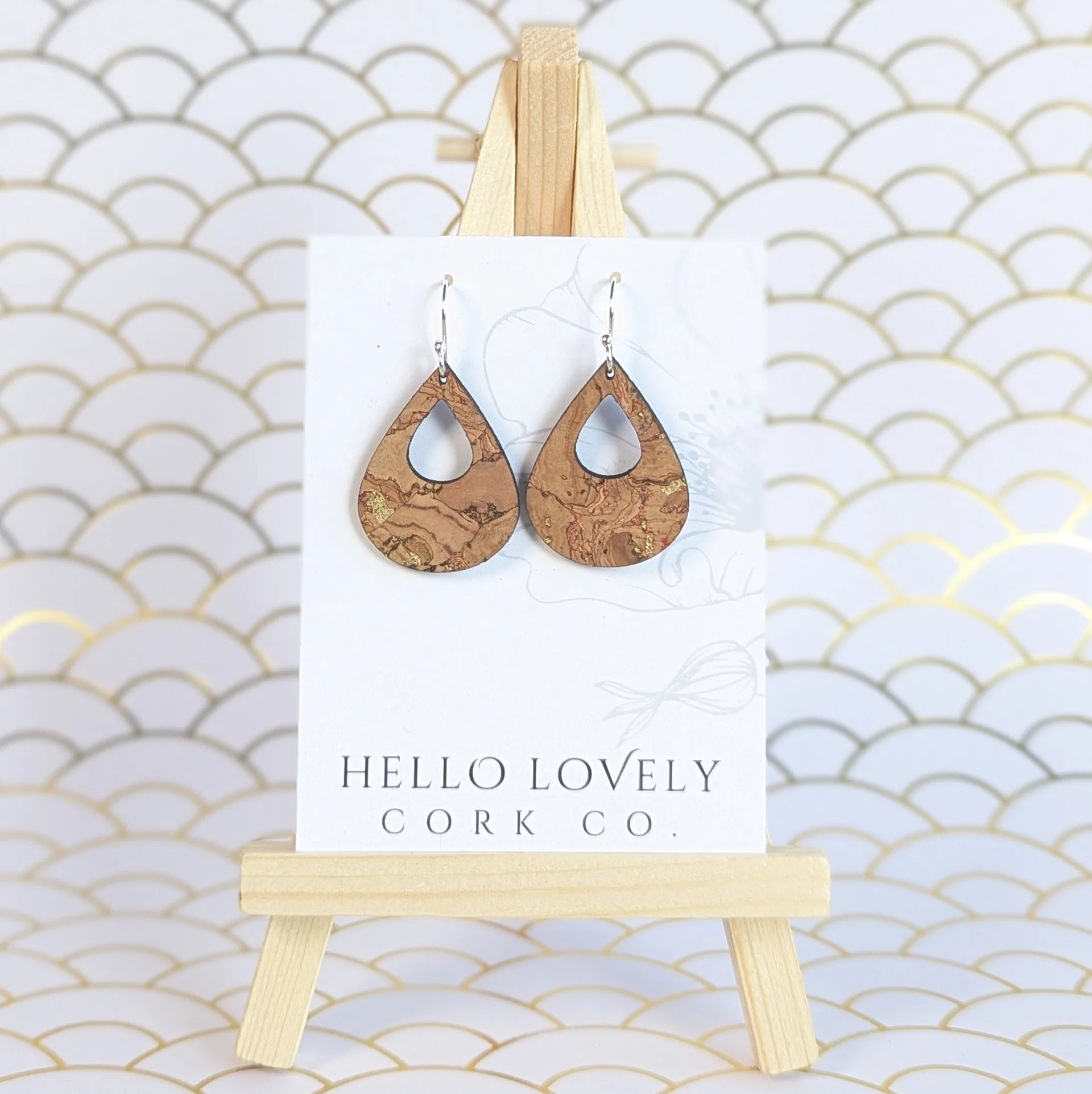 Cork Earrings - Small Teardrop