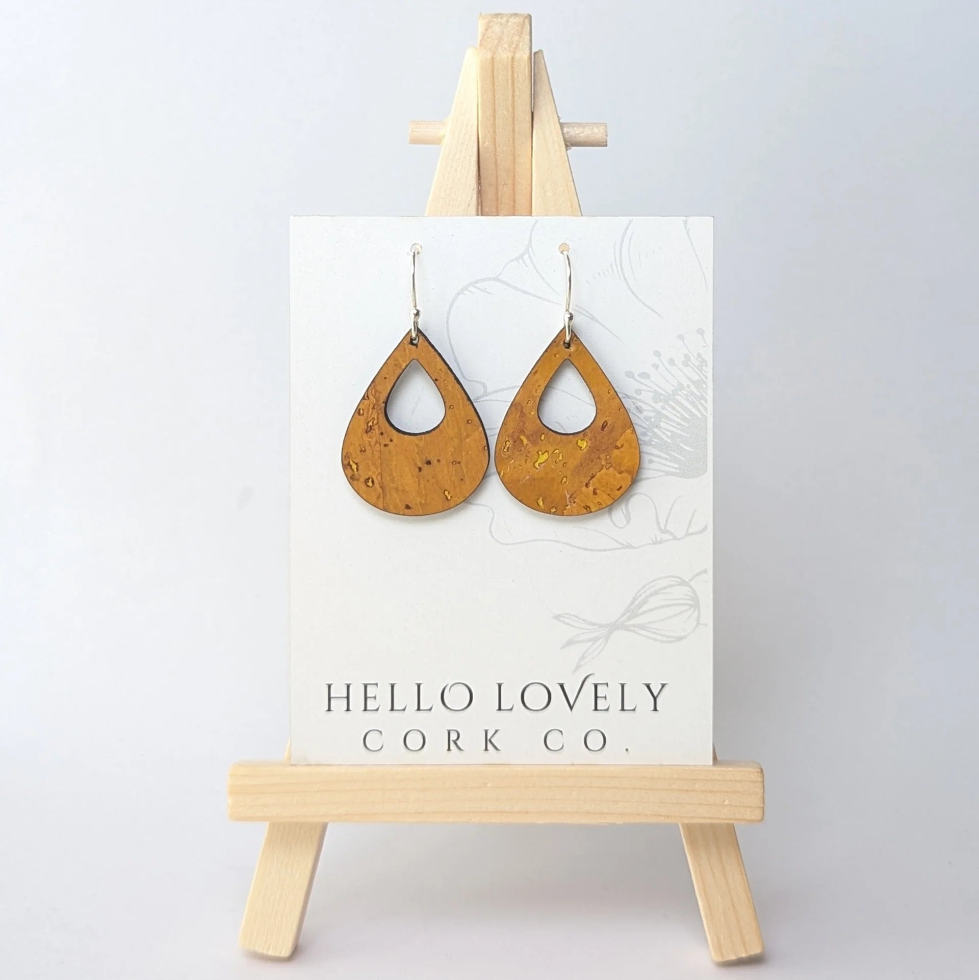 Cork Earrings - Small Teardrop