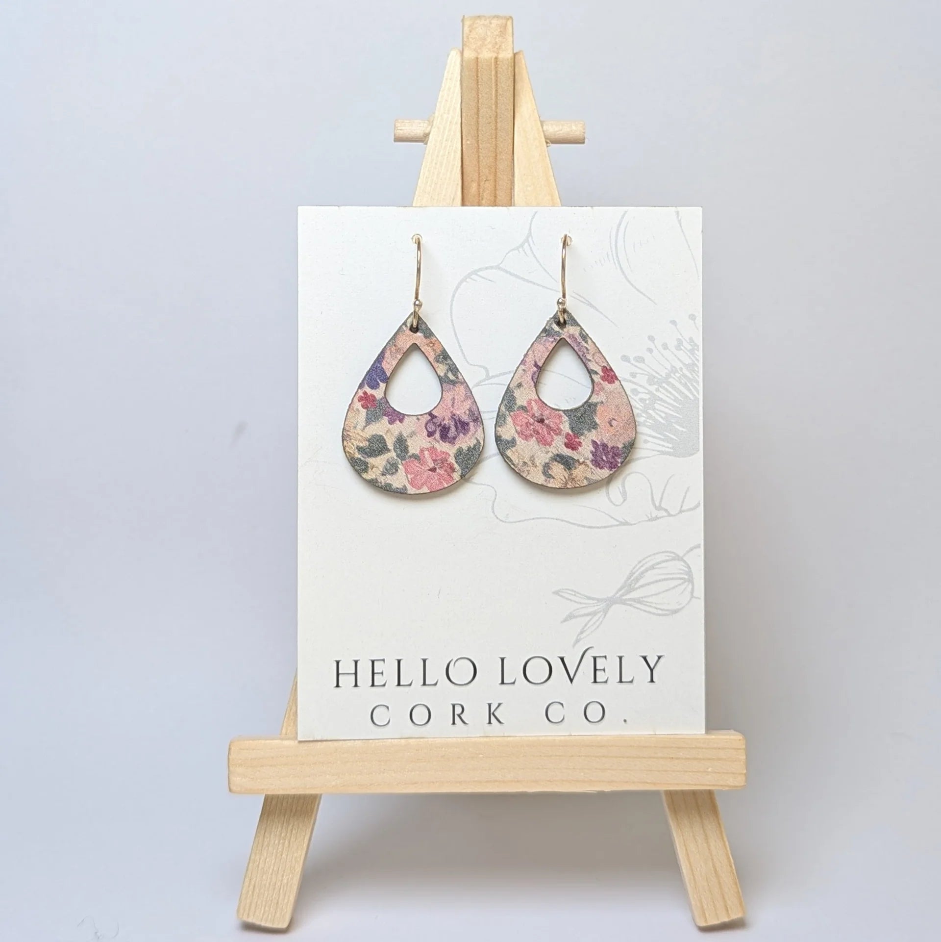 Cork Earrings - Small Teardrop