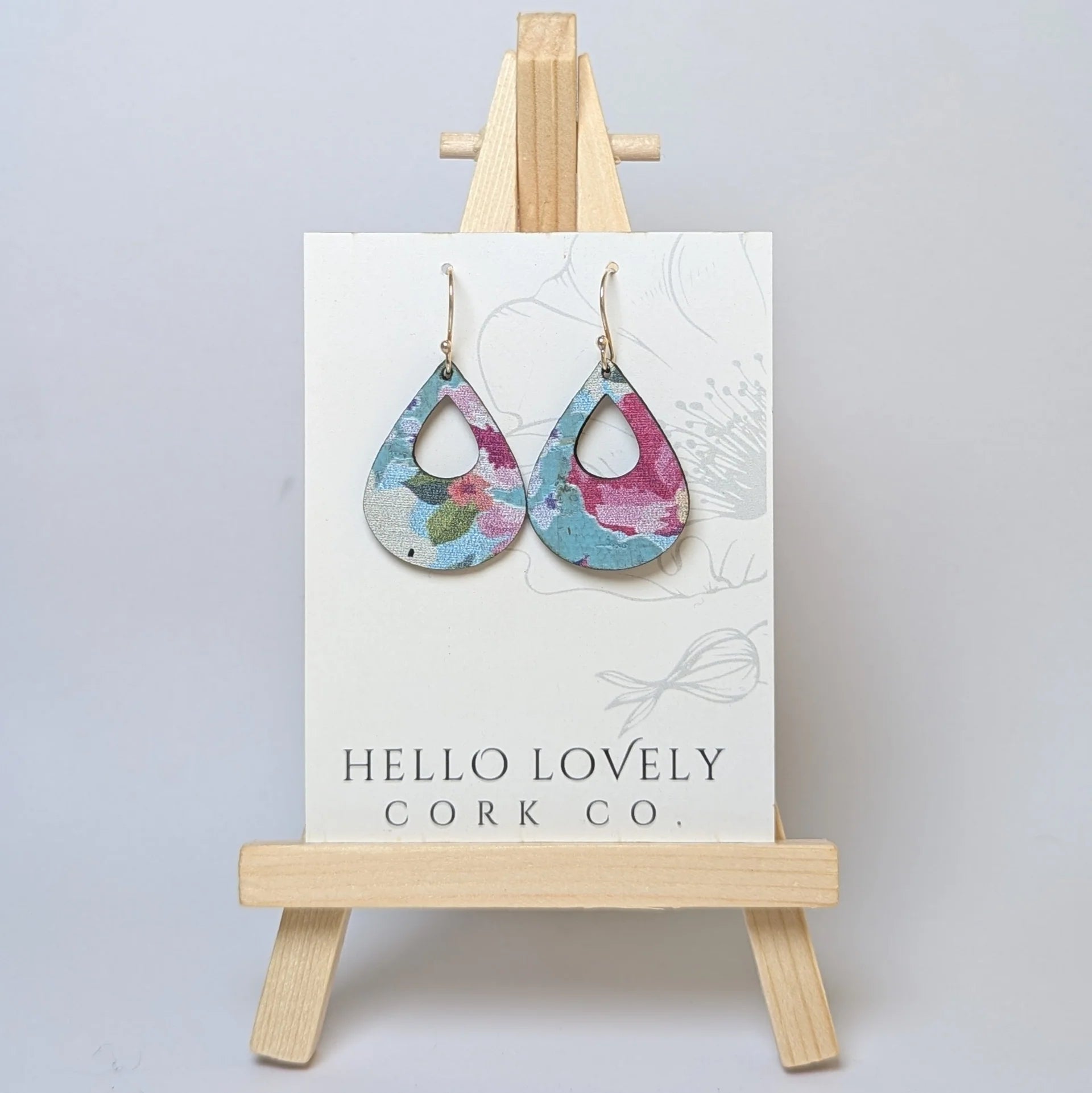Cork Earrings - Small Teardrop