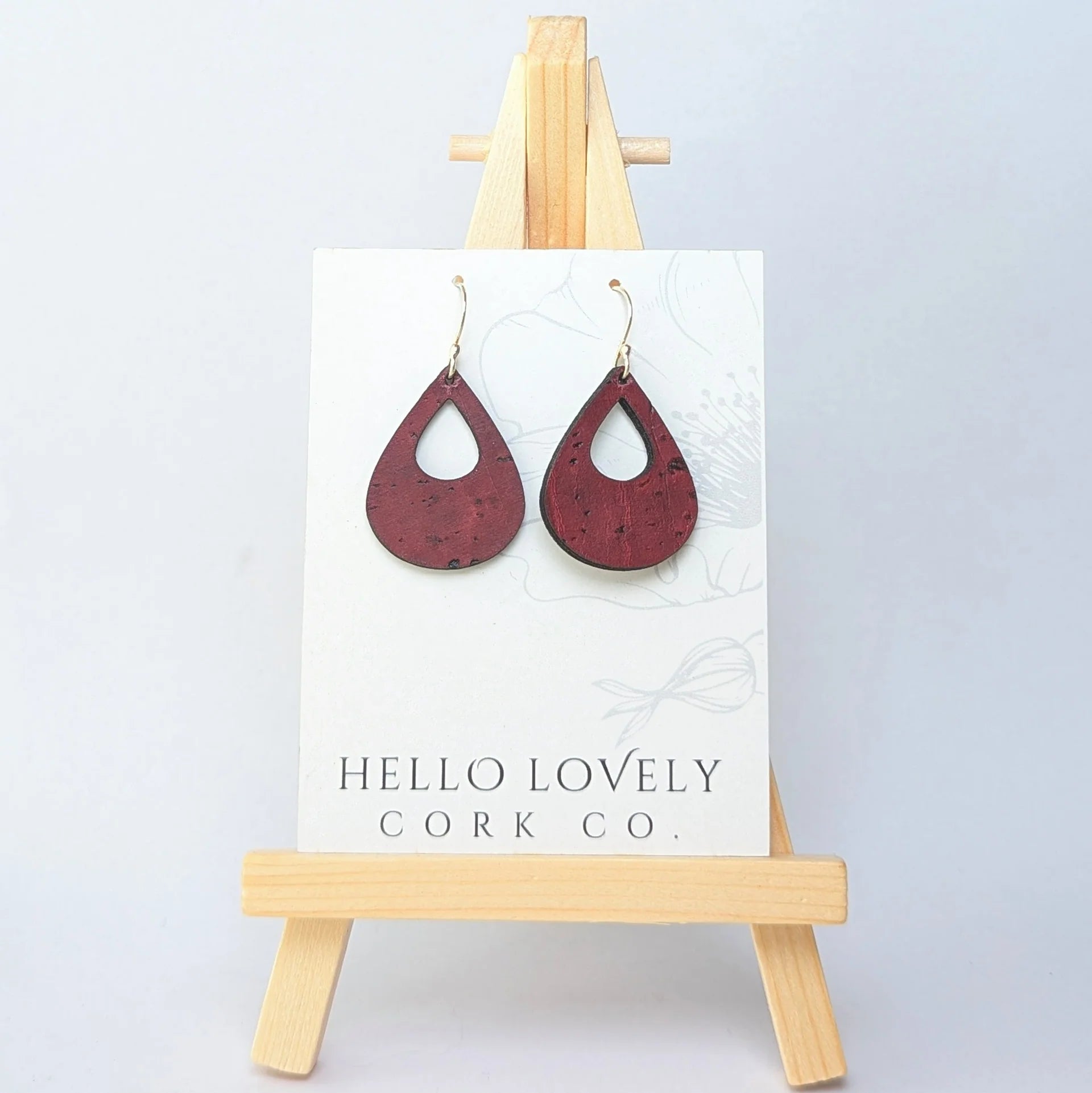 Cork Earrings - Small Teardrop
