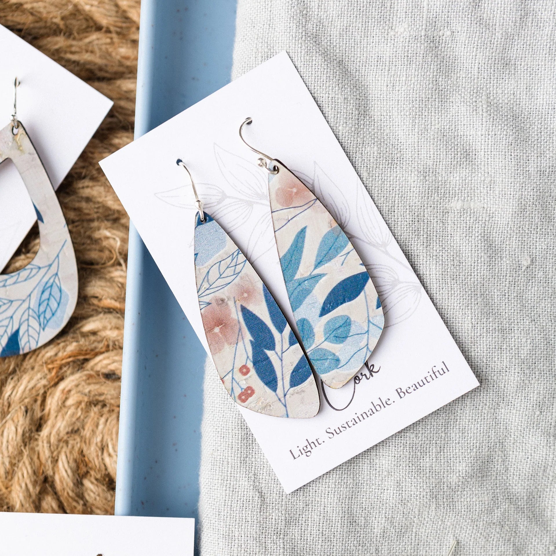 Cork Earrings - Small Wing