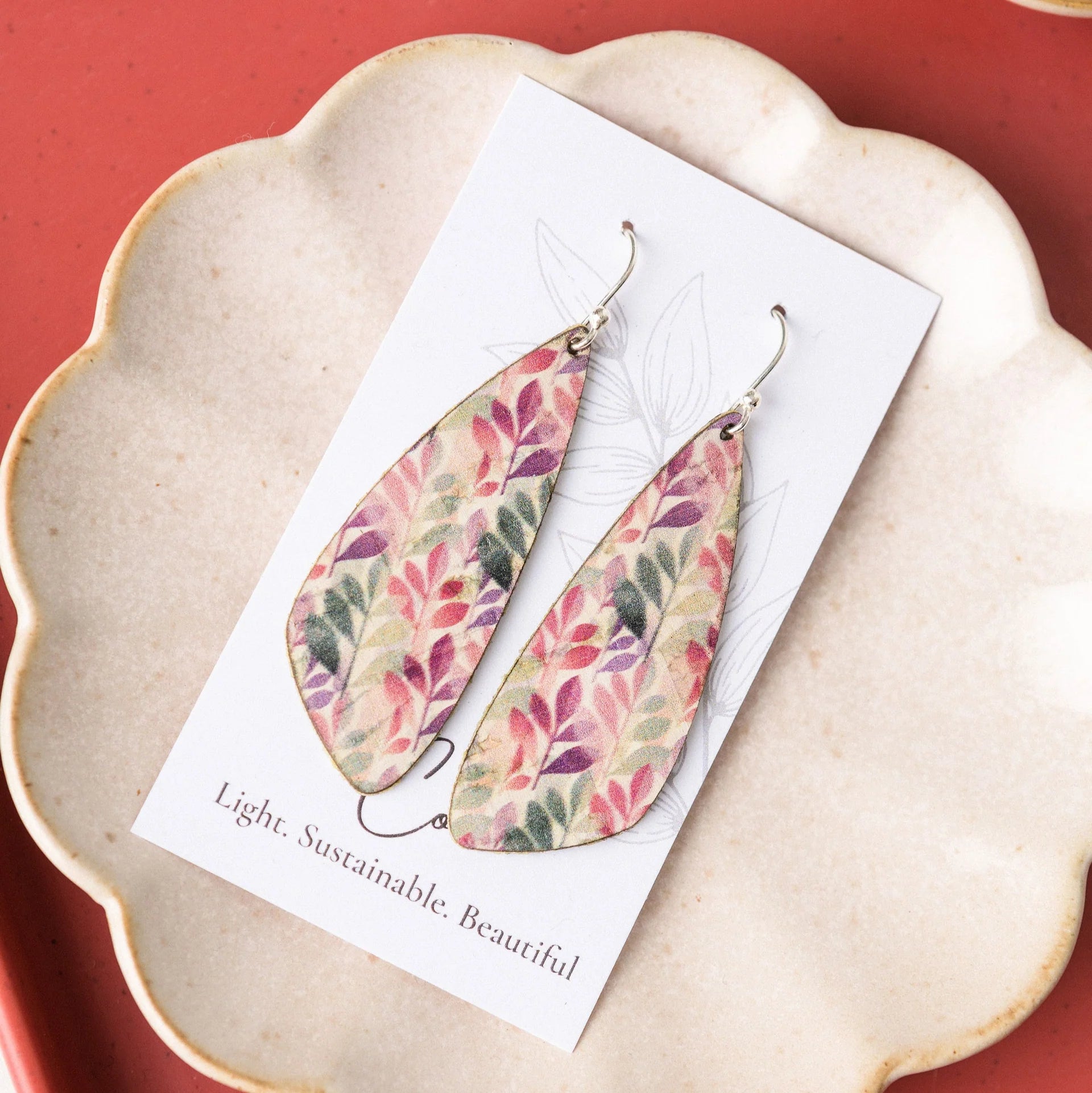 Cork Earrings - Small Wing