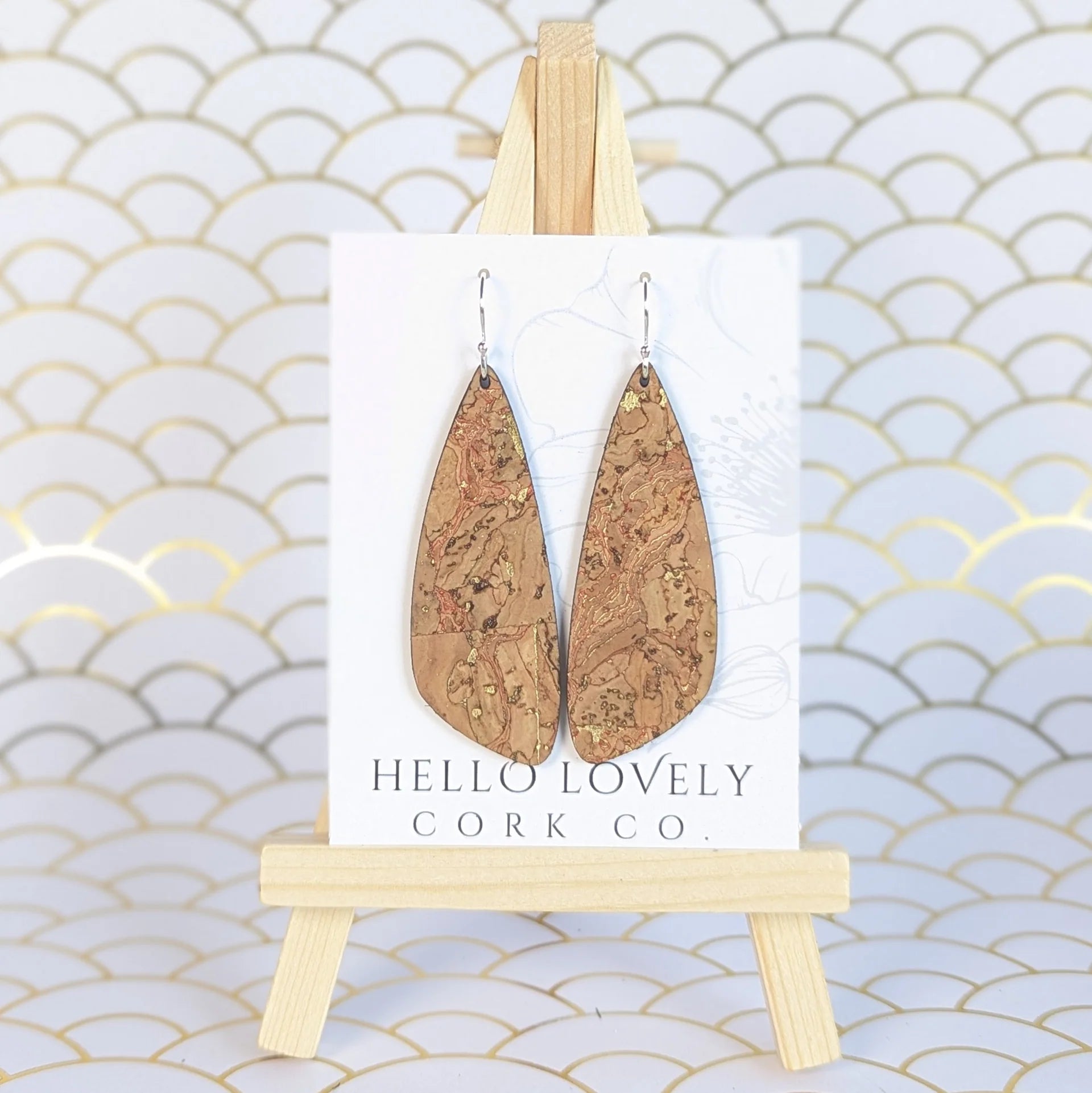 Cork Earrings - Small Wing