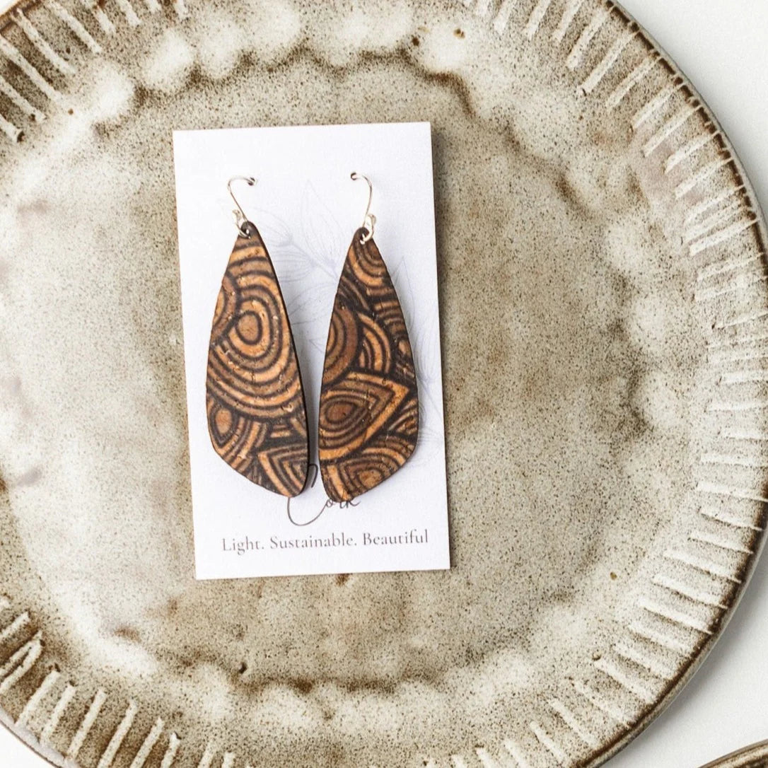 Cork Earrings - Small Wing