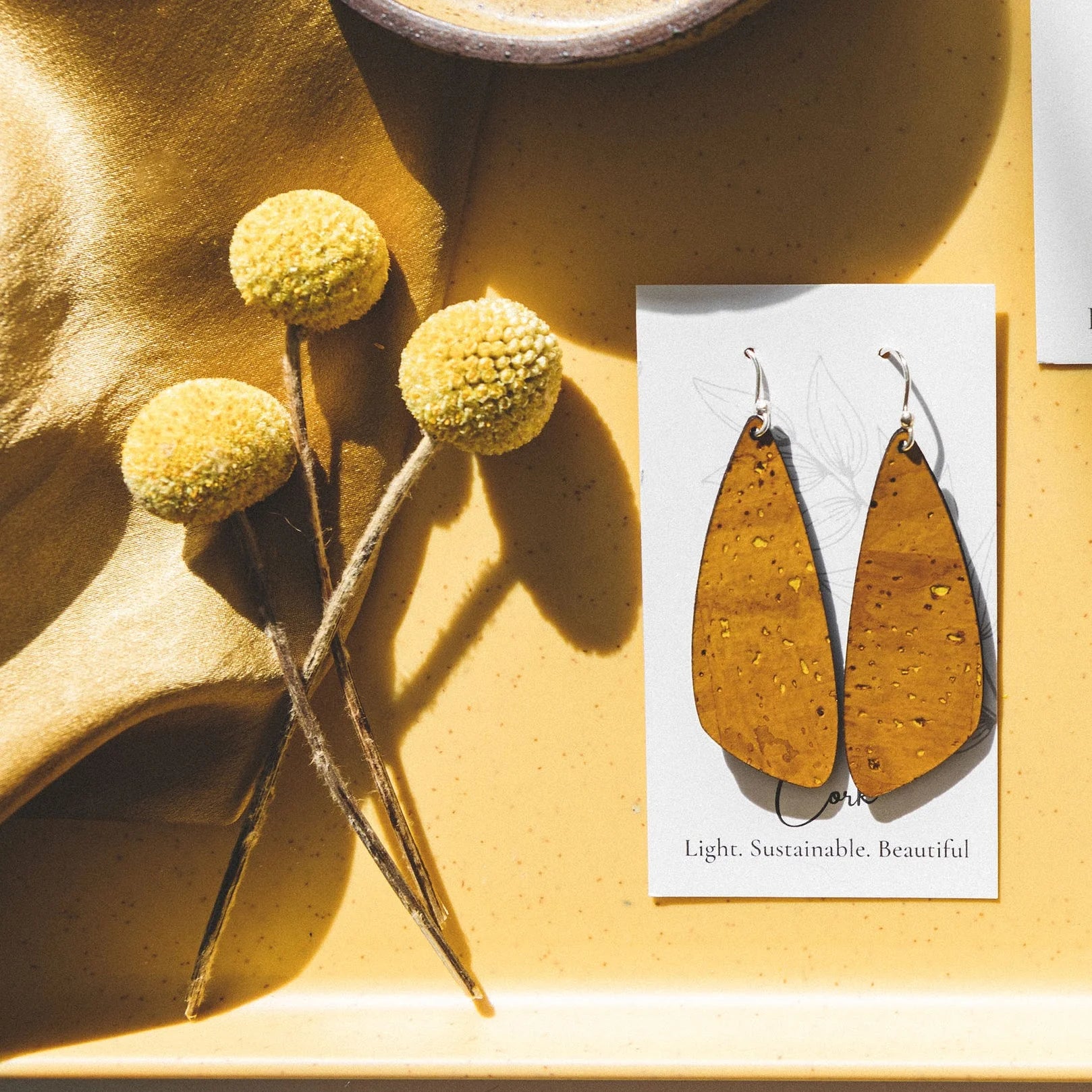 Cork Earrings - Small Wing