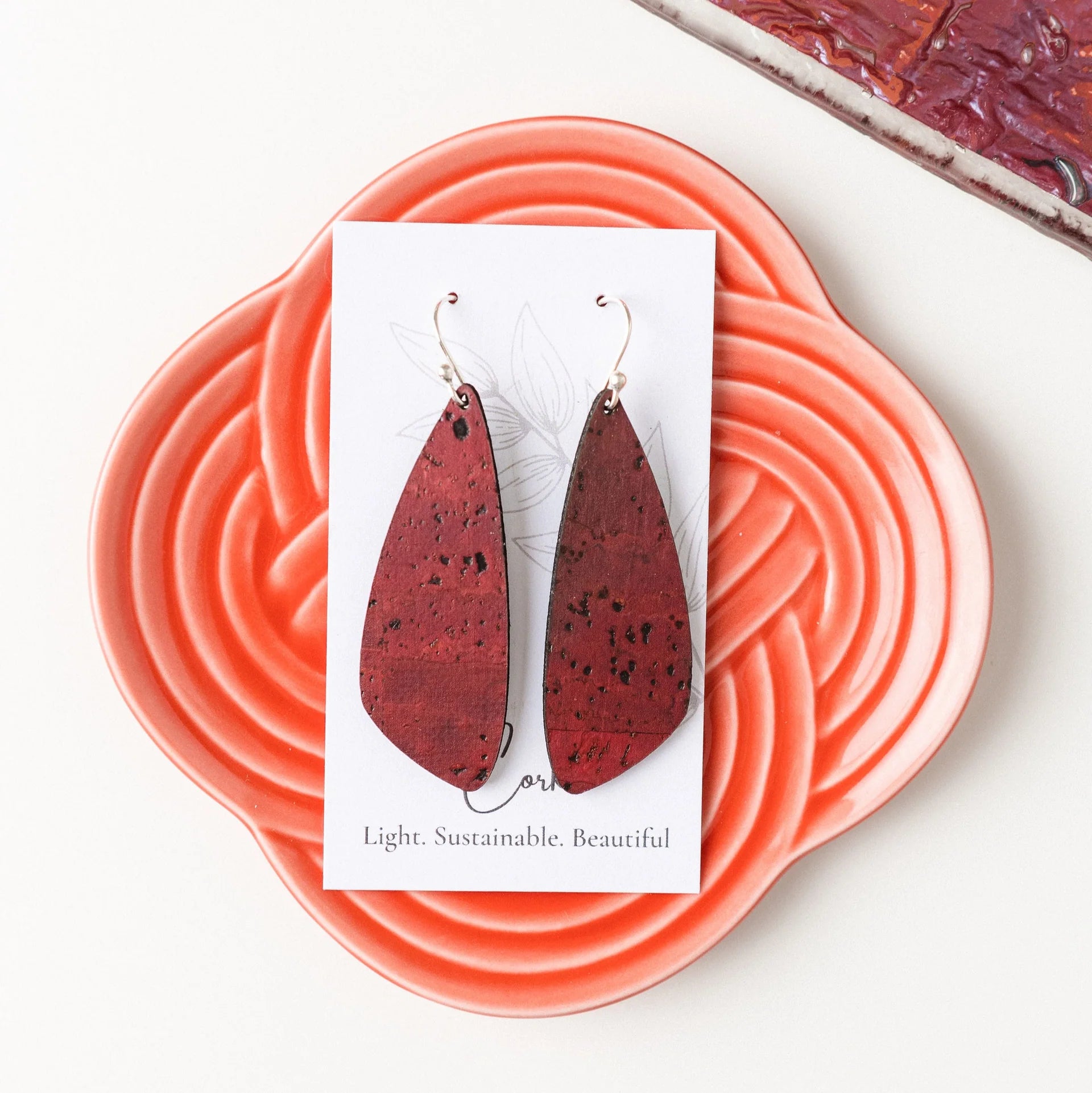 Cork Earrings - Small Wing