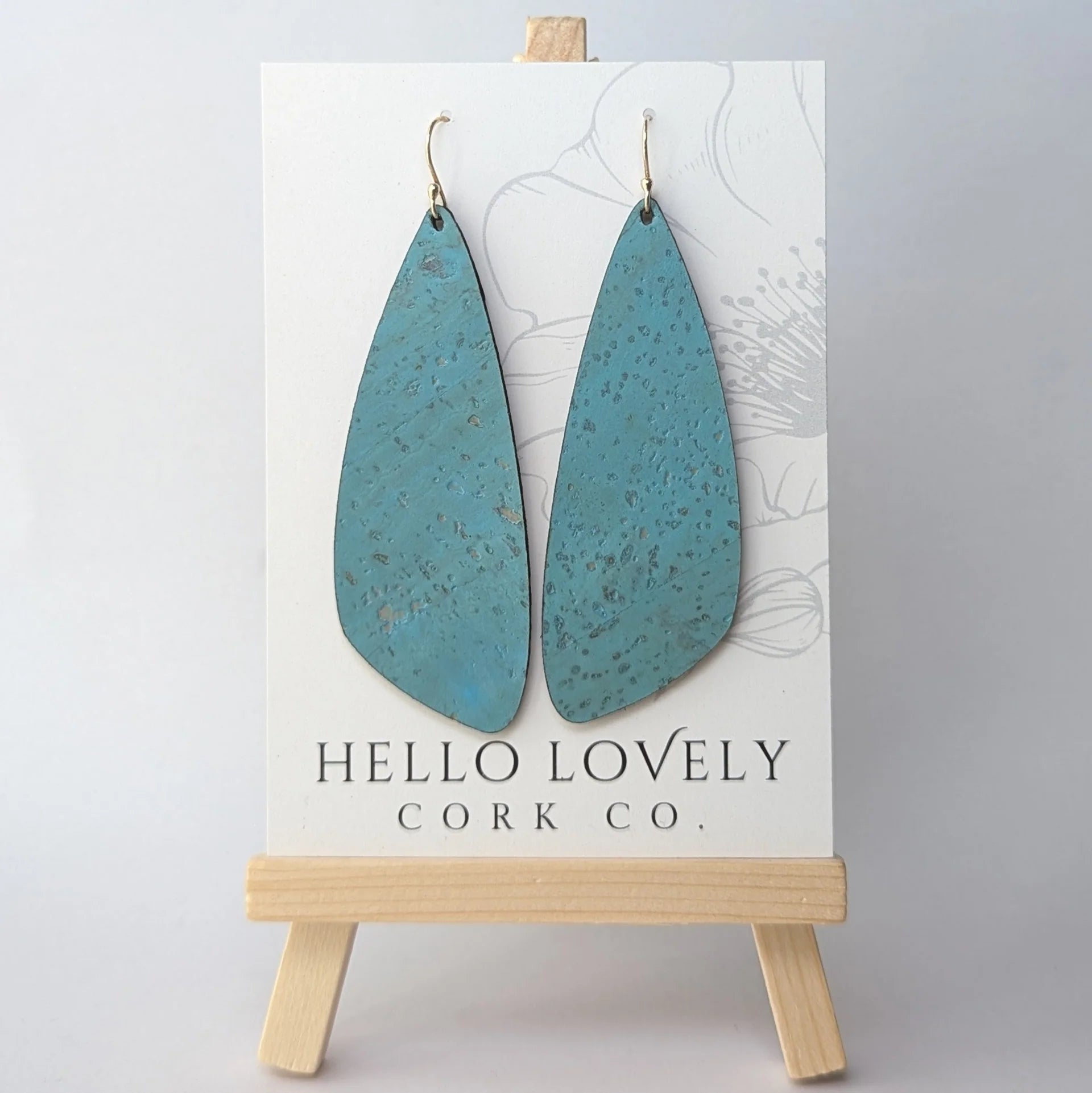 Cork Earrings - Large Wing