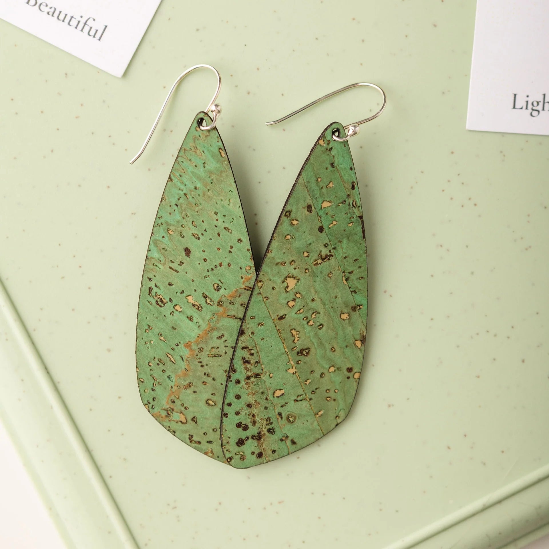 Cork Earrings - Large Wing