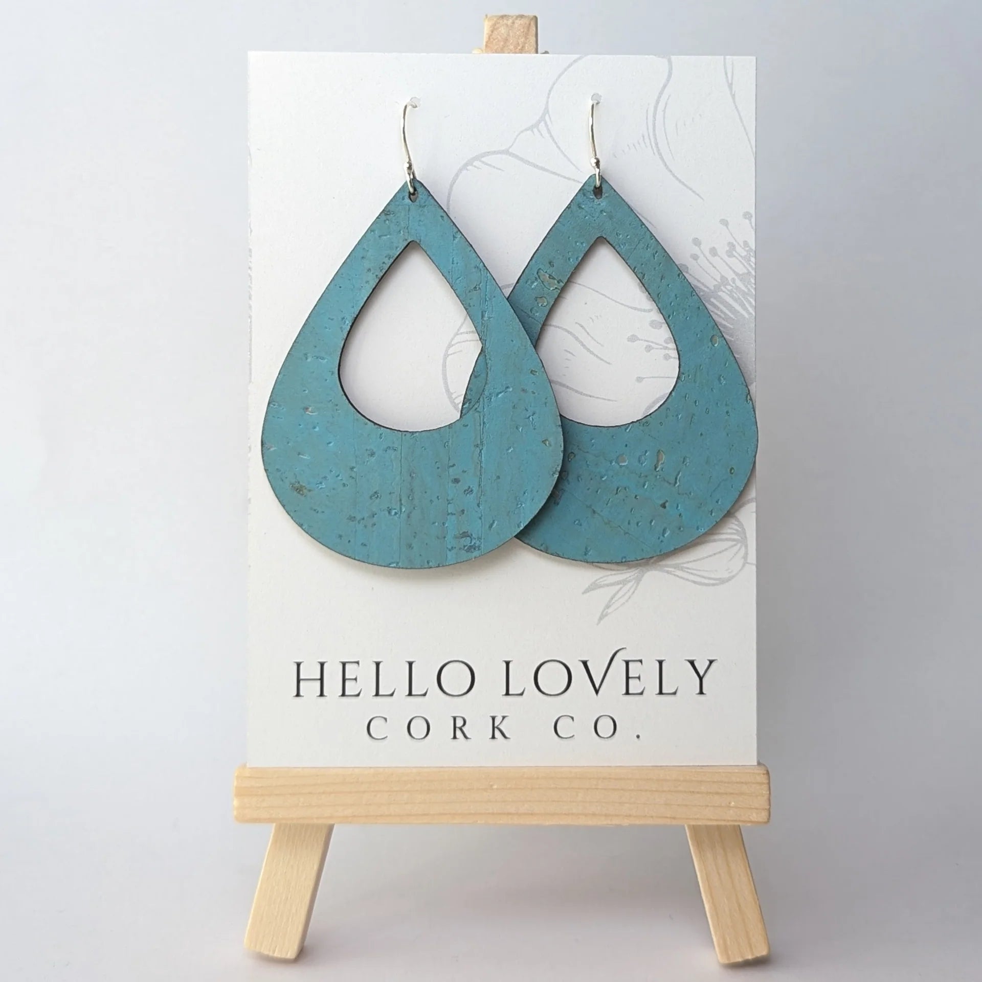 Cork Earrings - Large Teardrop