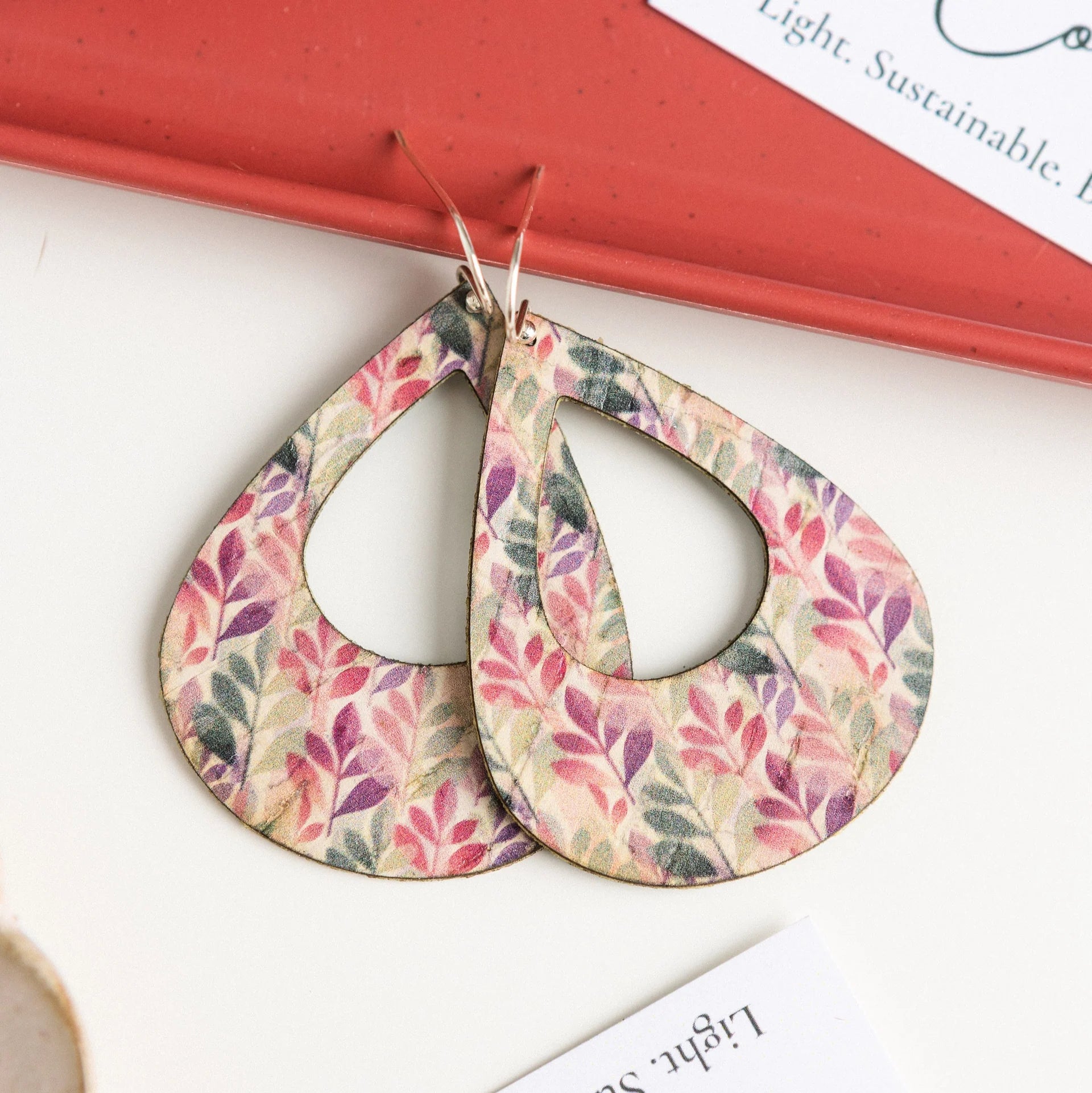 Cork Earrings - Large Teardrop