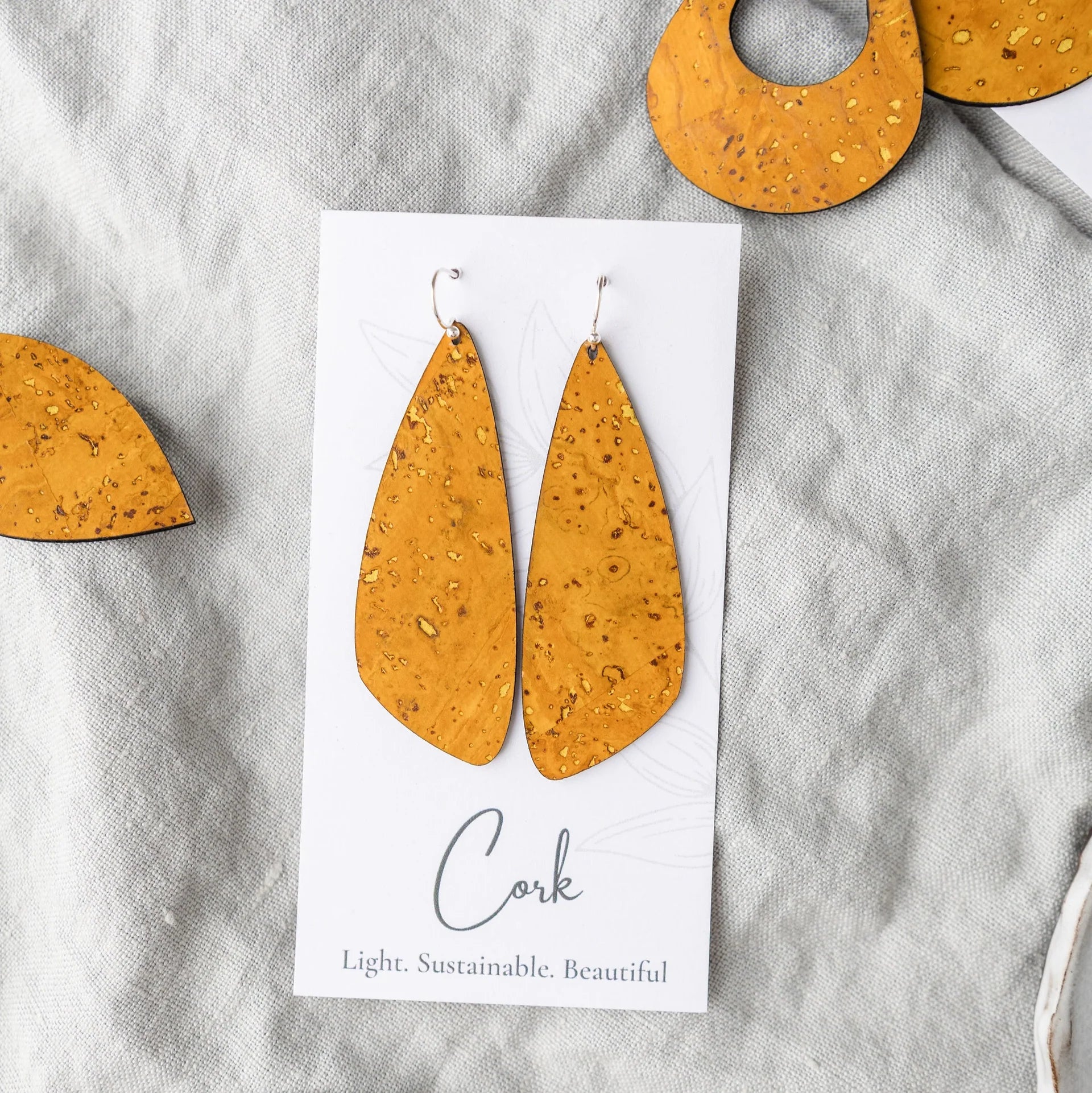Cork Earrings - Large Wing