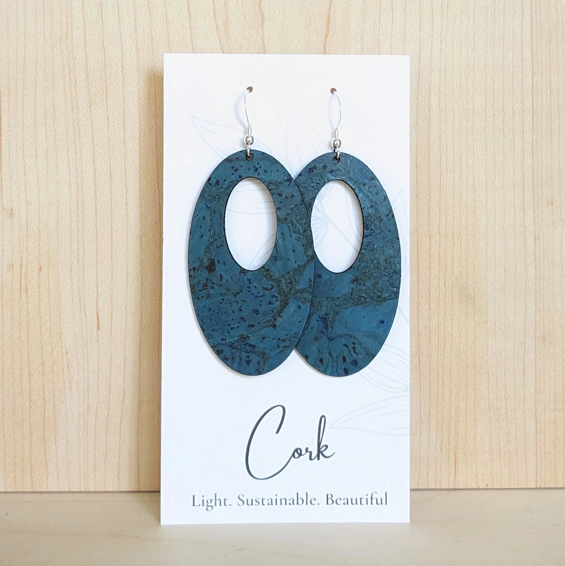Cork Earrings - Oval