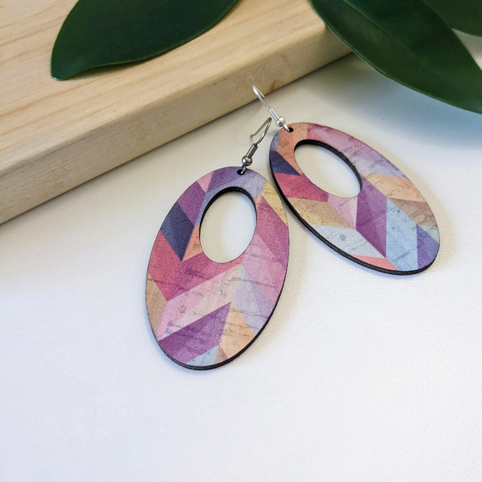 Cork Earrings - Oval