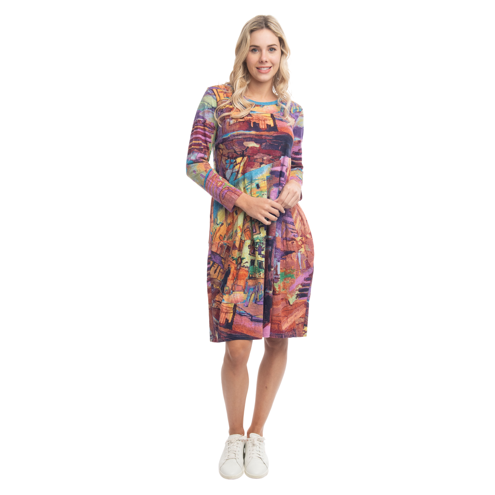 Organic Cotton Long Sleeve Bubble Dress