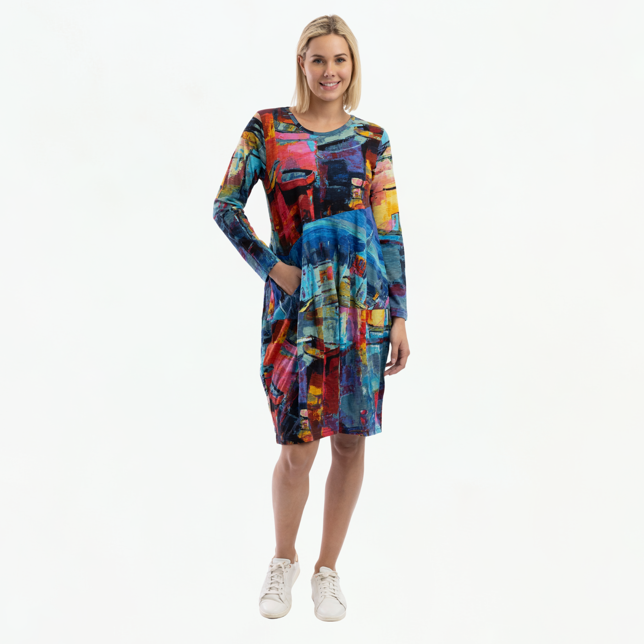 Organic Cotton Printed Bubble Dress