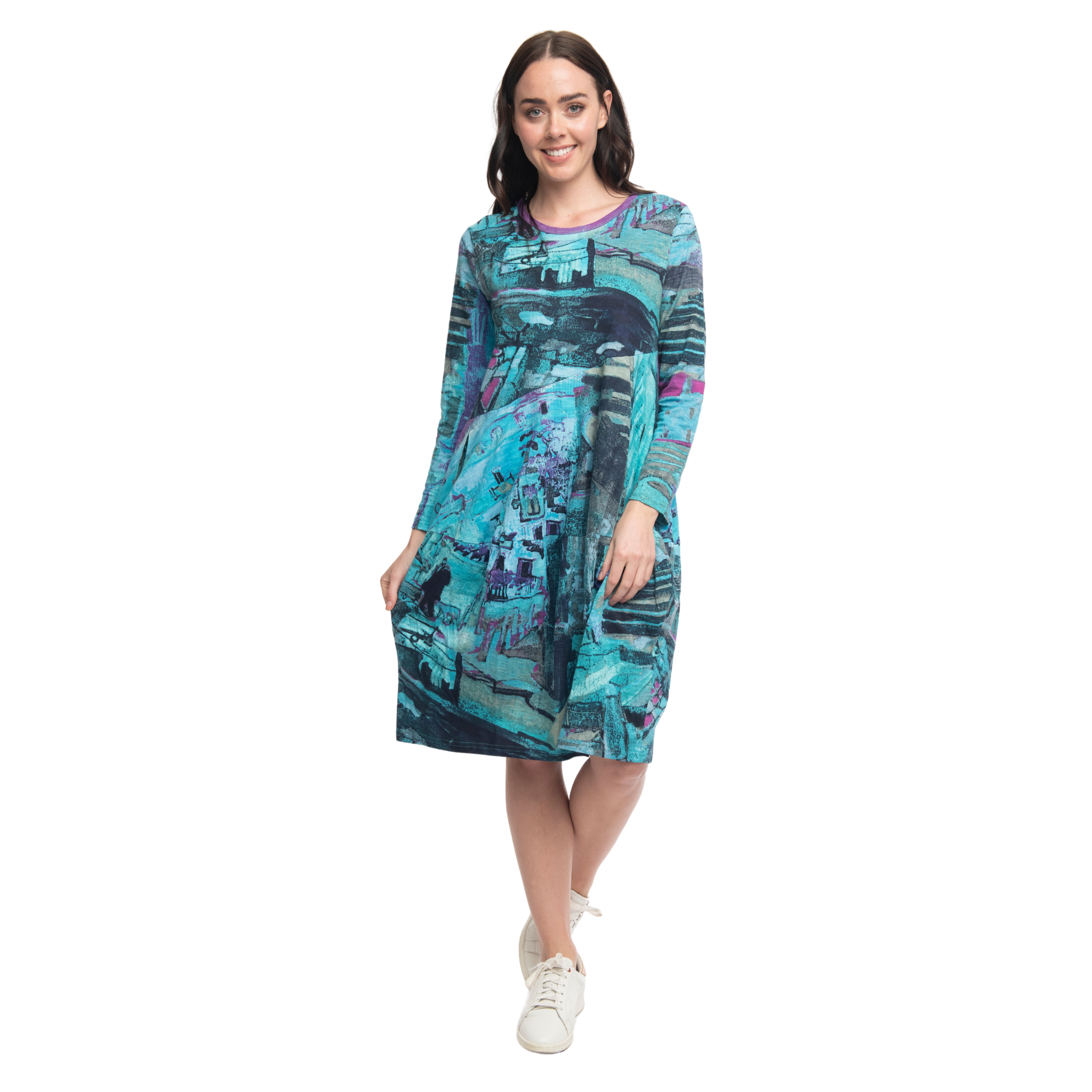 Organic Cotton Long Sleeve Bubble Dress