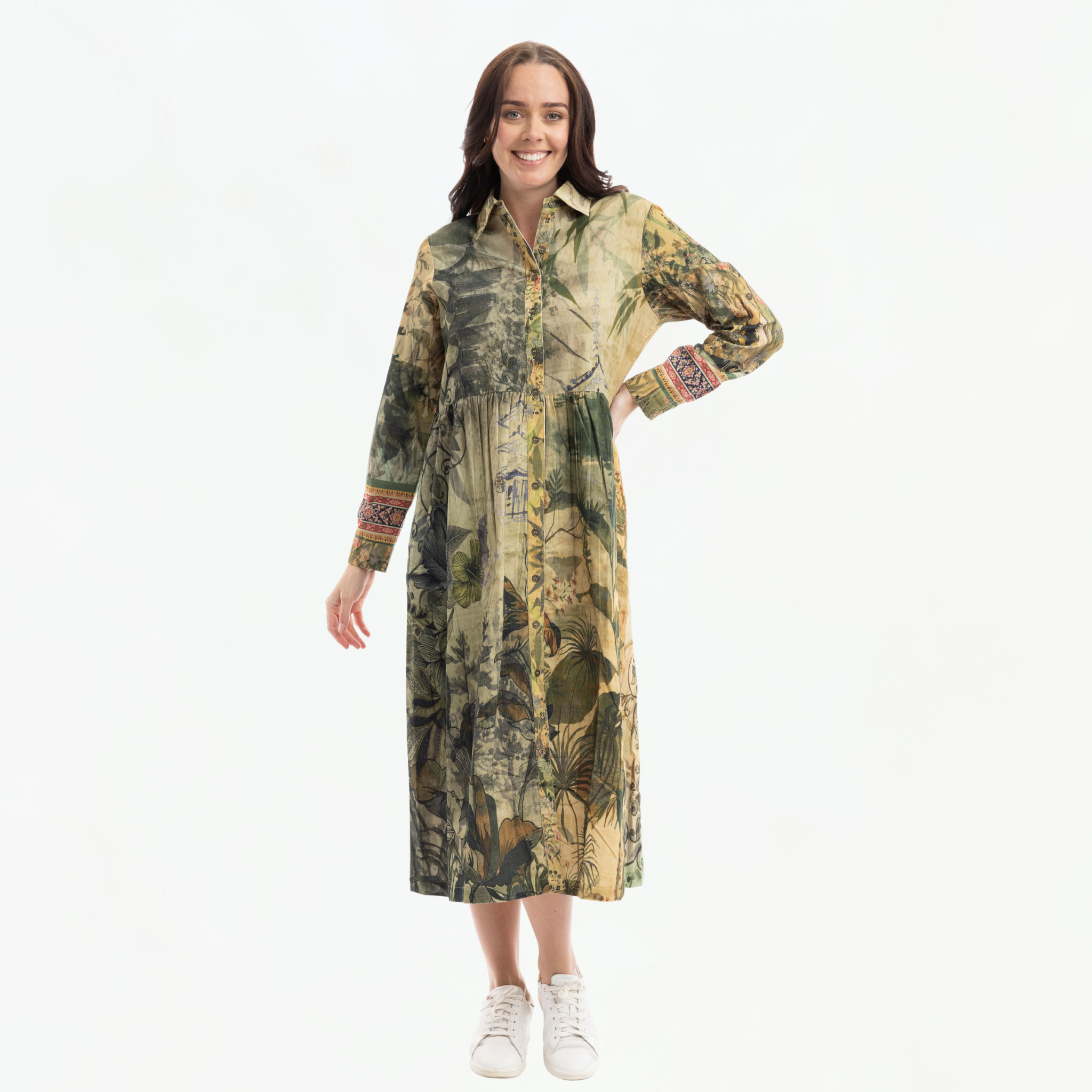 Corduroy Collar Dress