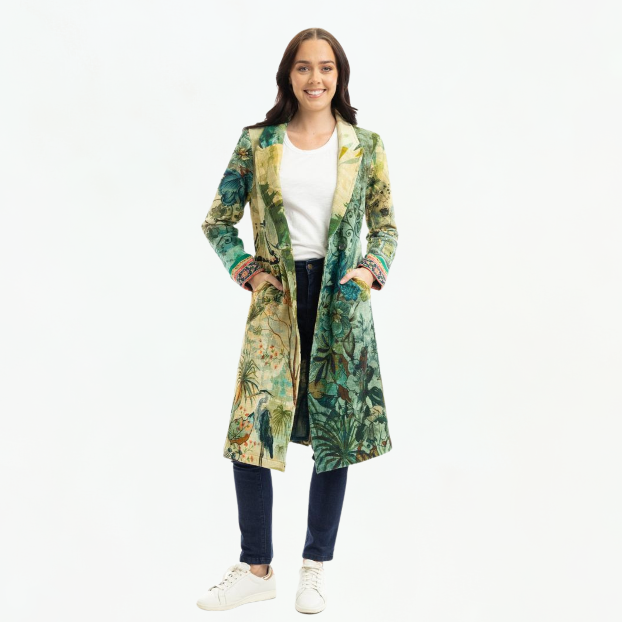 Long Cotton Weave Jacket