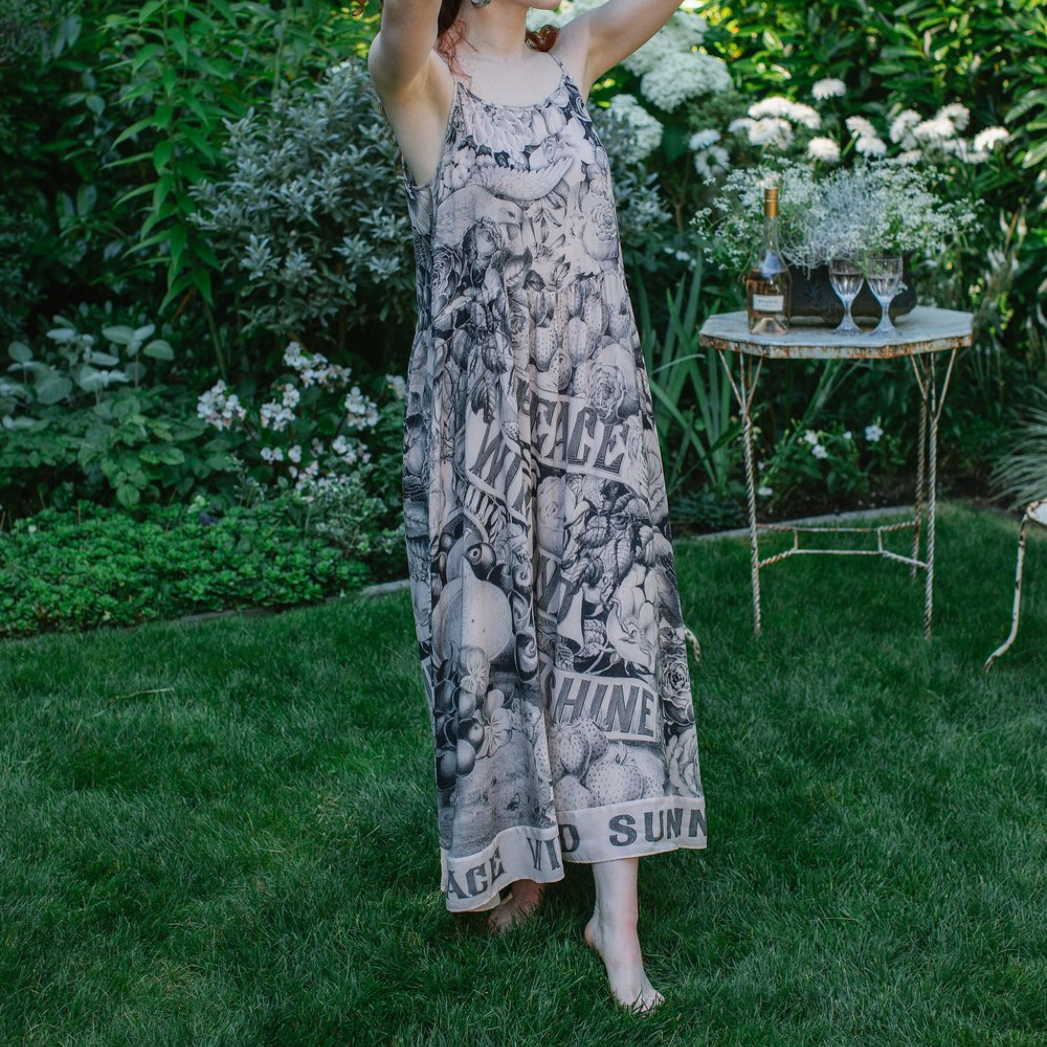 Peace, Wine & Sunshine Slip Dress