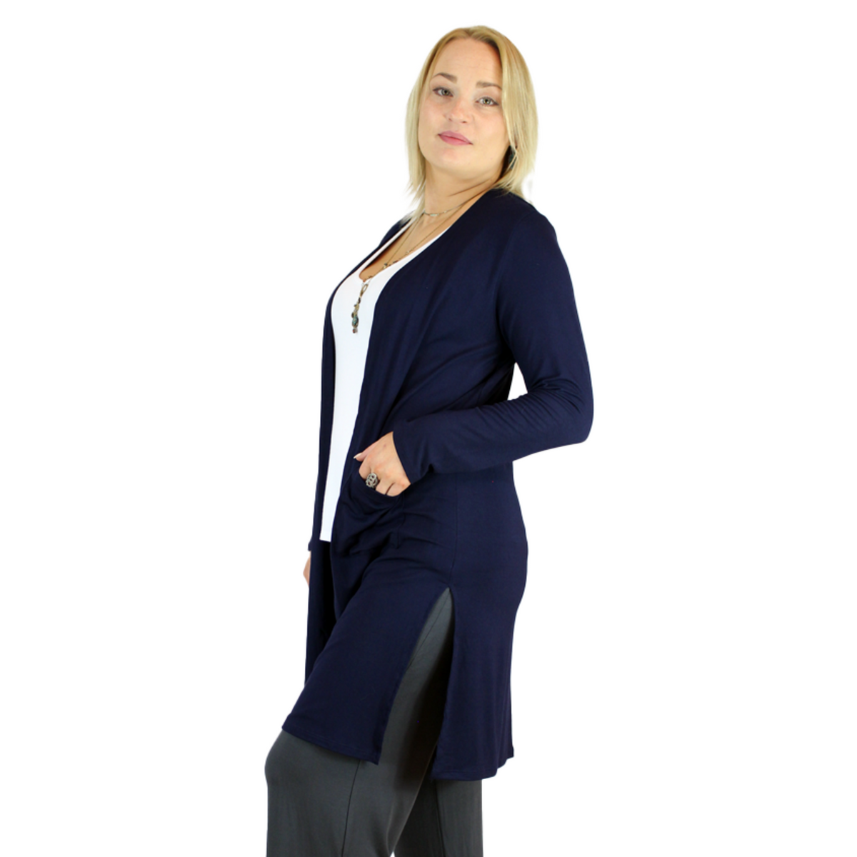 Blue duster cardigan 2025