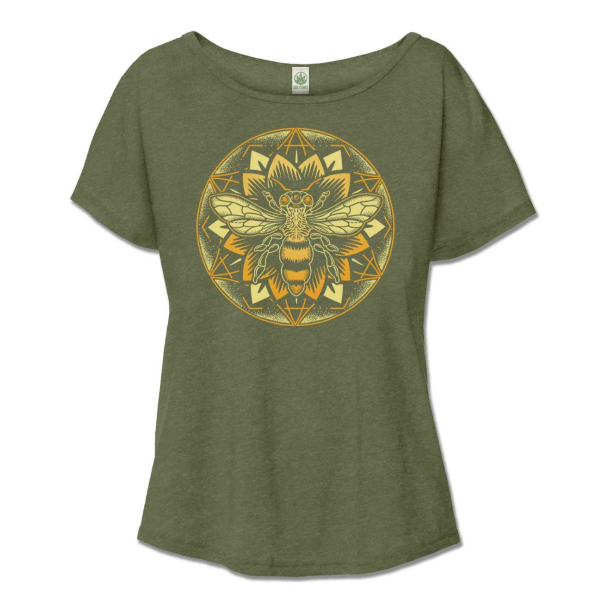 Bee Mandala Slouch Top
