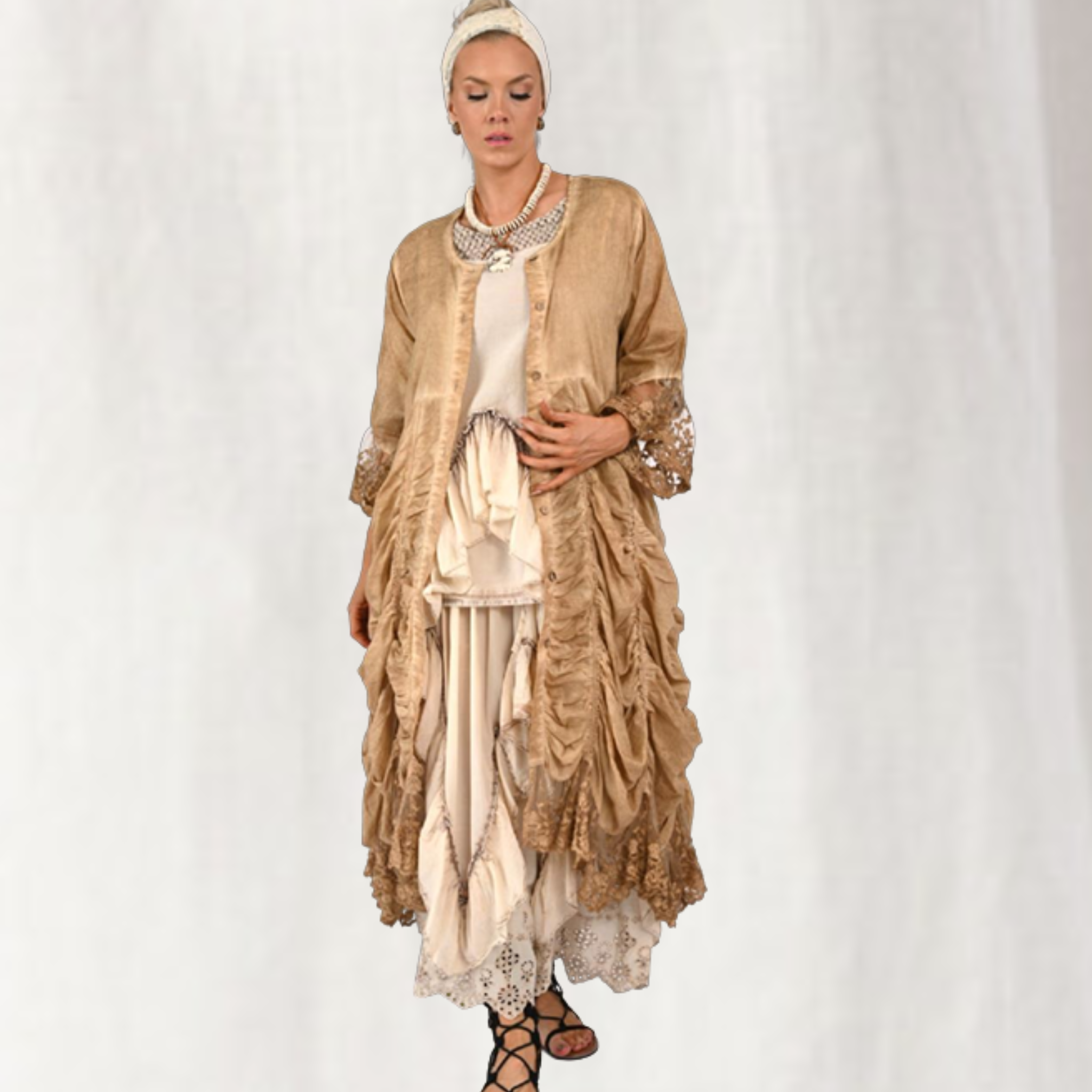 Victorian Ruched Duster Jacket