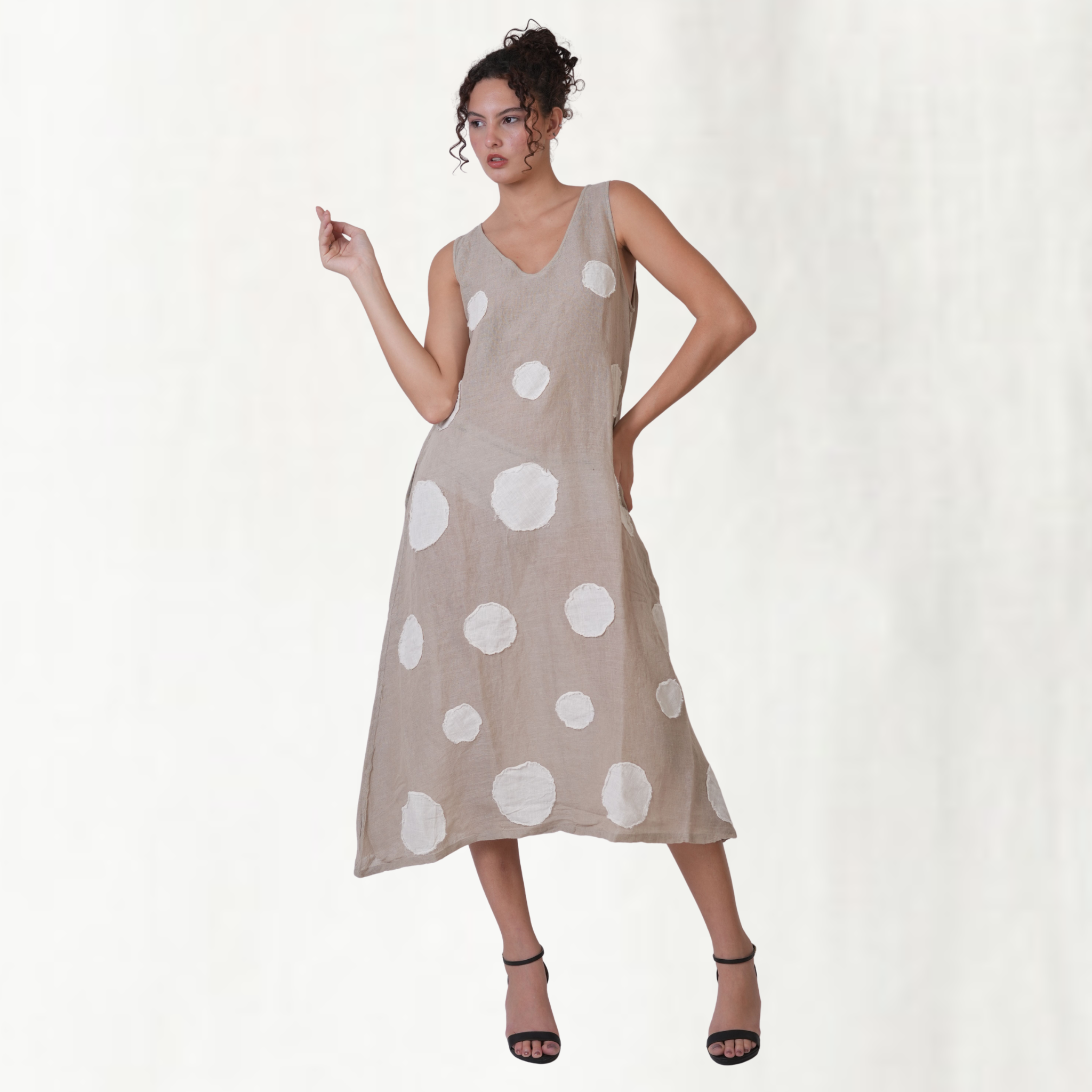 nora lace long sleeve maxi dress Nora Maxi Dress Natural – VRG GRL main image 1