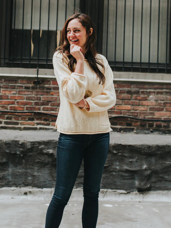 Cotton Pocket Roll-Neck Sweater