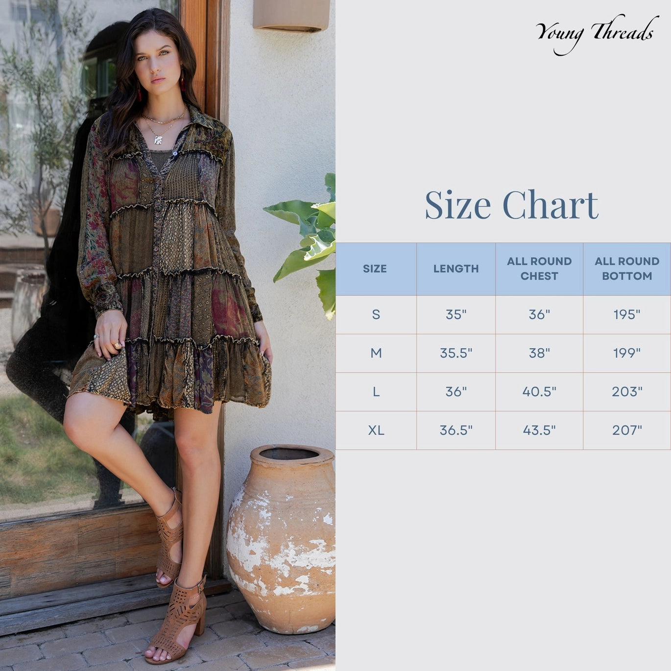 Embroidered Shirt Dress