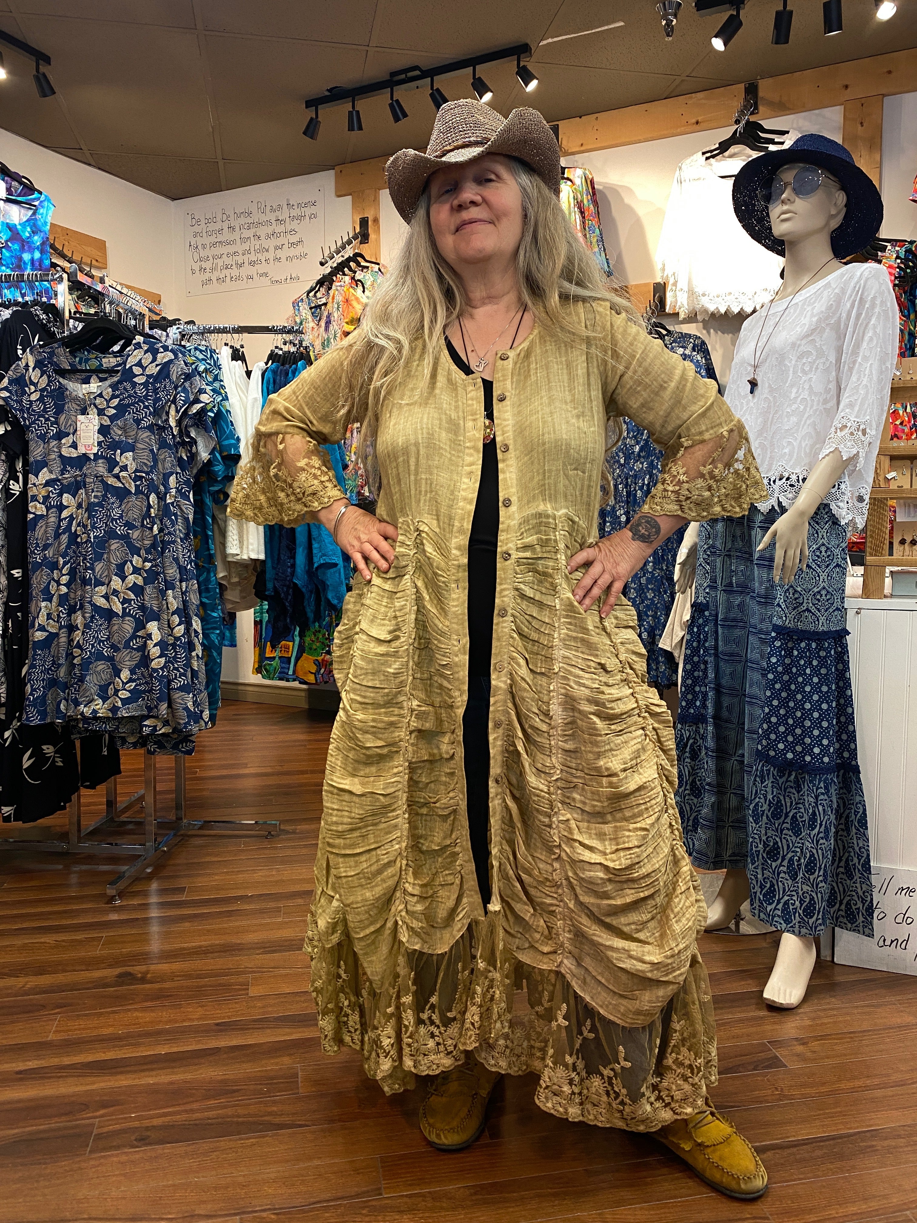 Victorian Ruched Duster Jacket