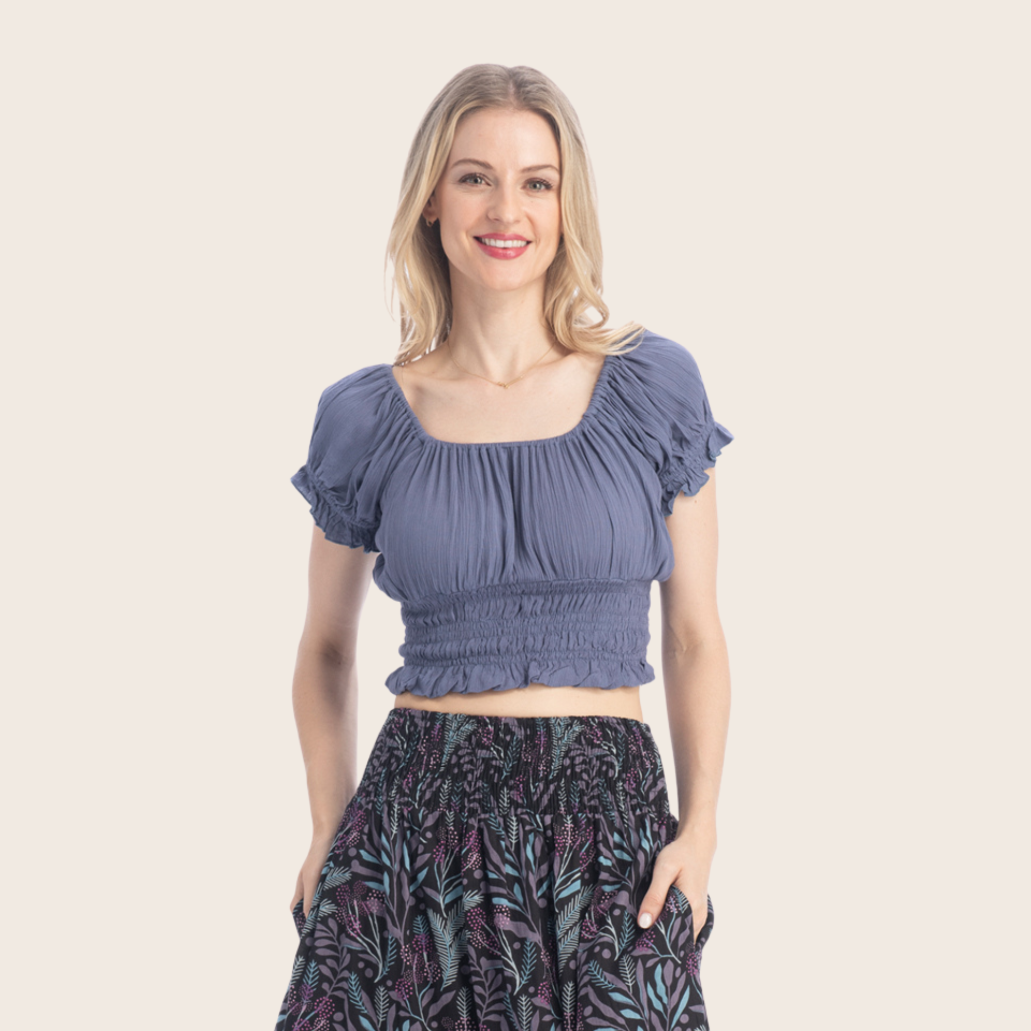 Short Sleeved Crop Top