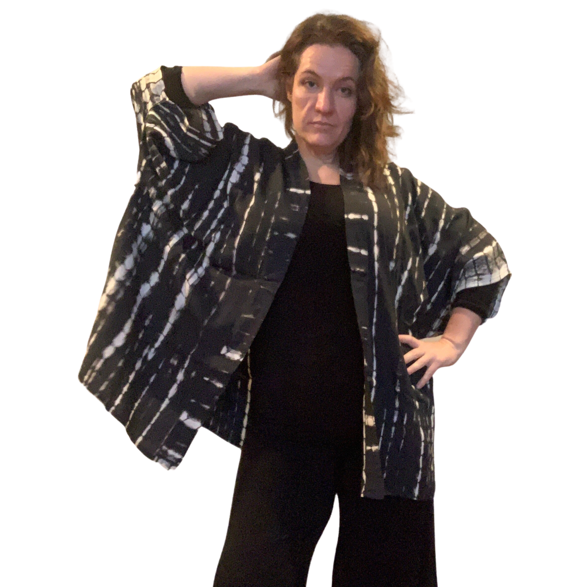 Shibori Boxy Cardigan